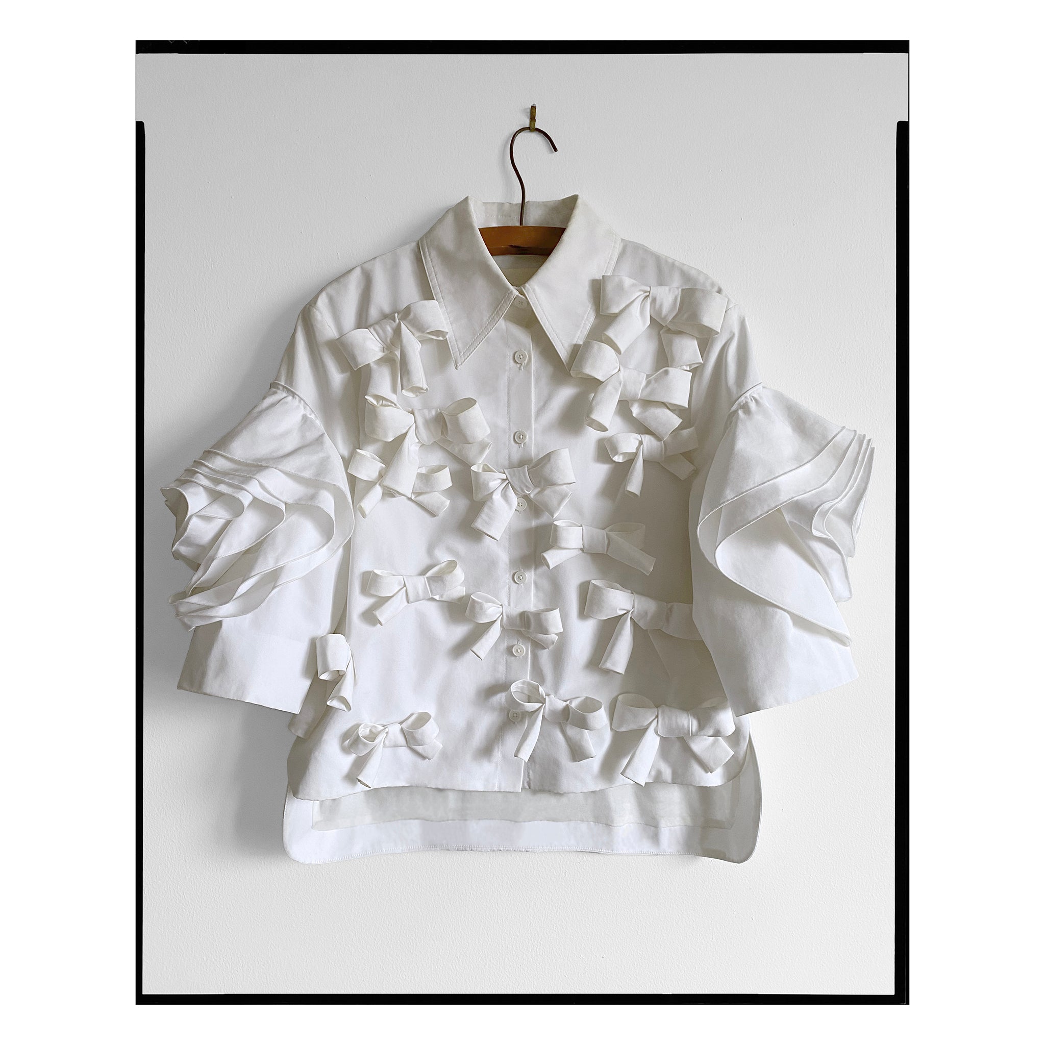Poplin Bow Rose Shirt