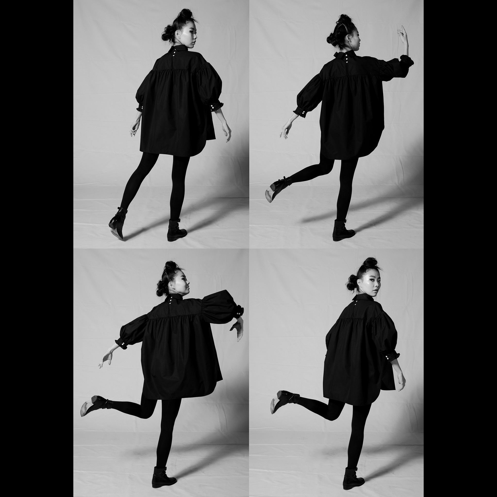 Black Poplin Bow Tunic