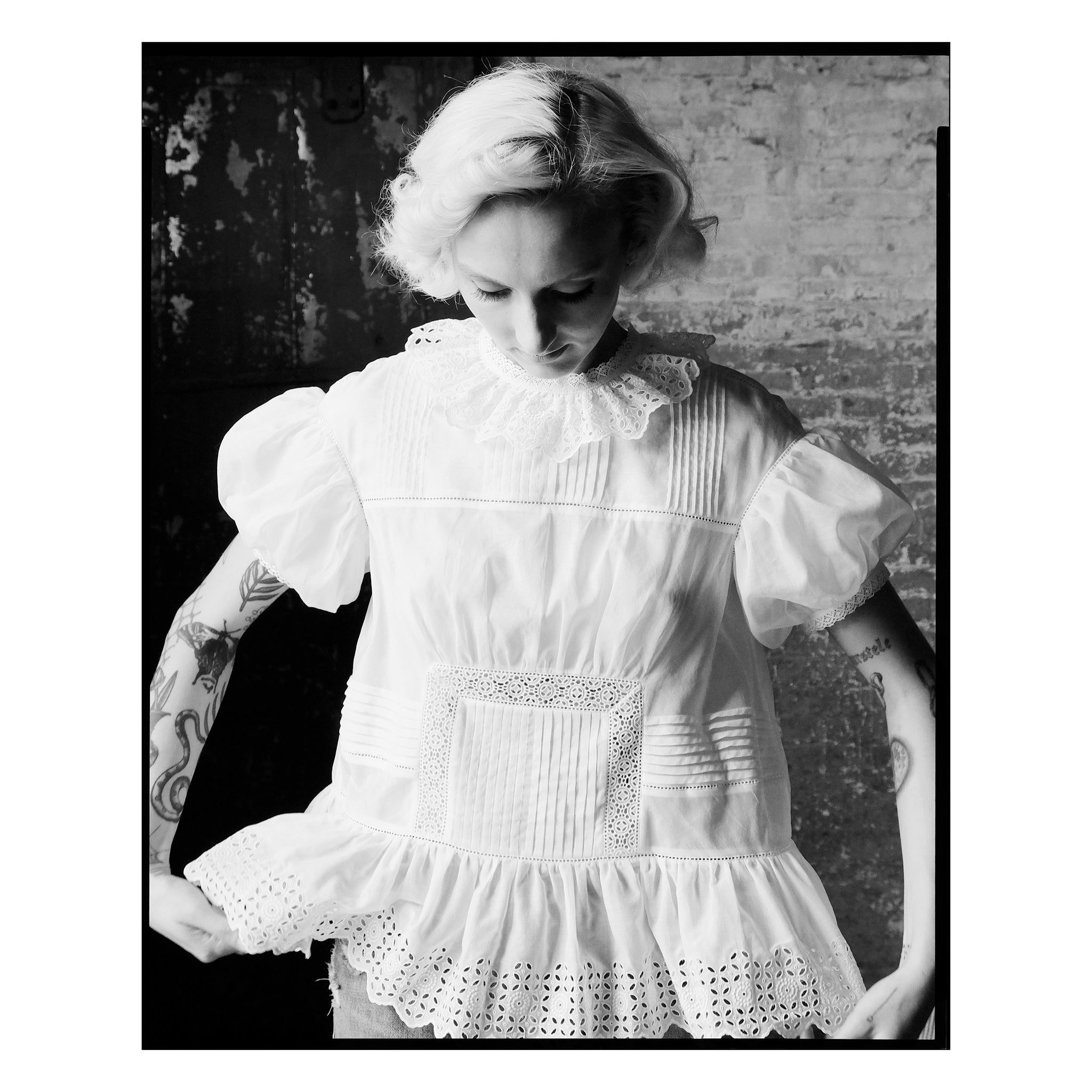Ivory Broderie Anglaise Empire-inspired Top