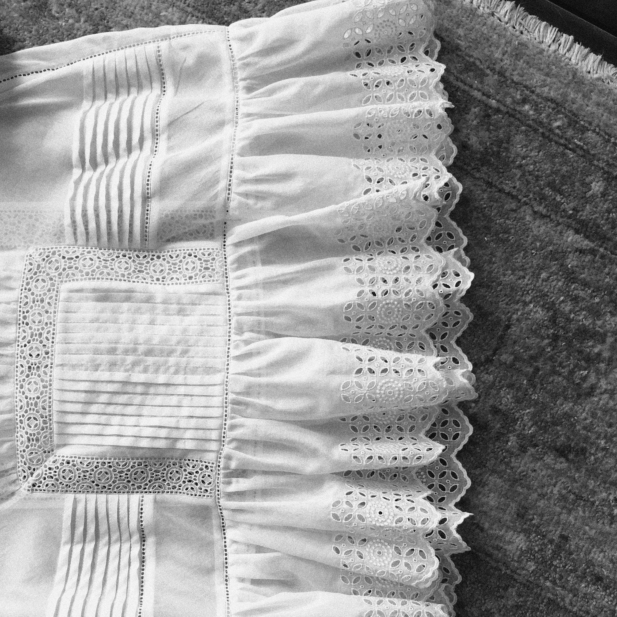 Ivory Broderie Anglaise Empire-inspired Top