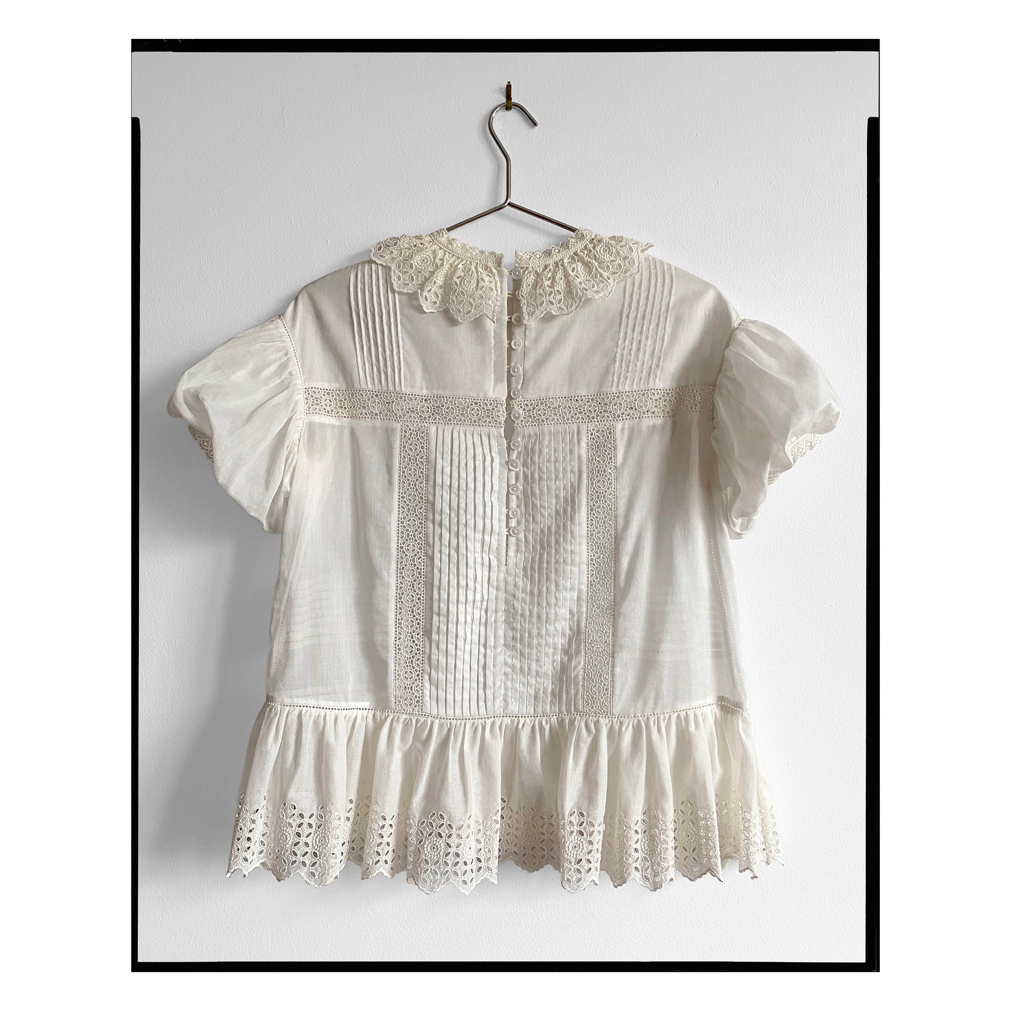 Ivory Broderie Anglaise Empire-inspired Top