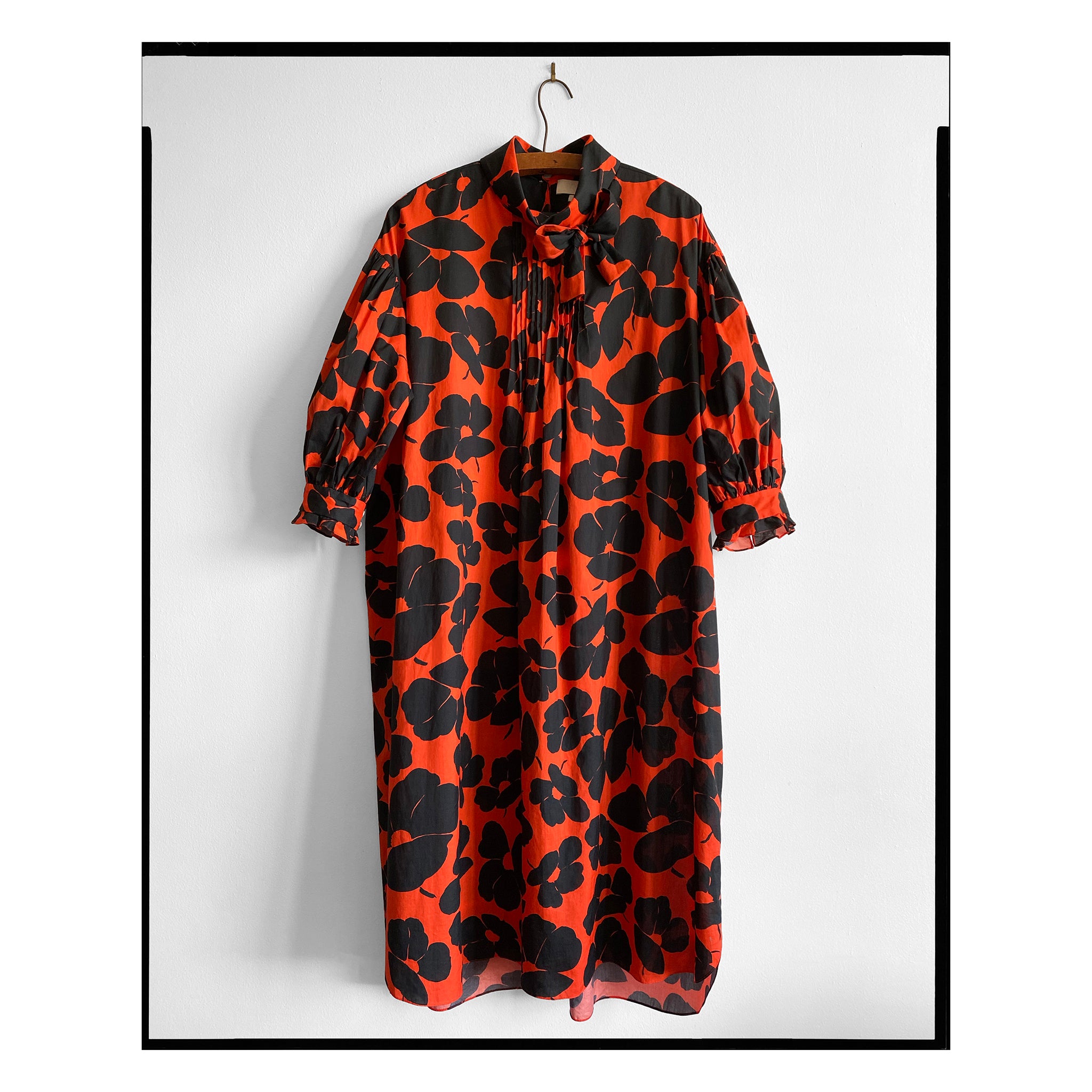 Poppy Print Poplin Bow Dress