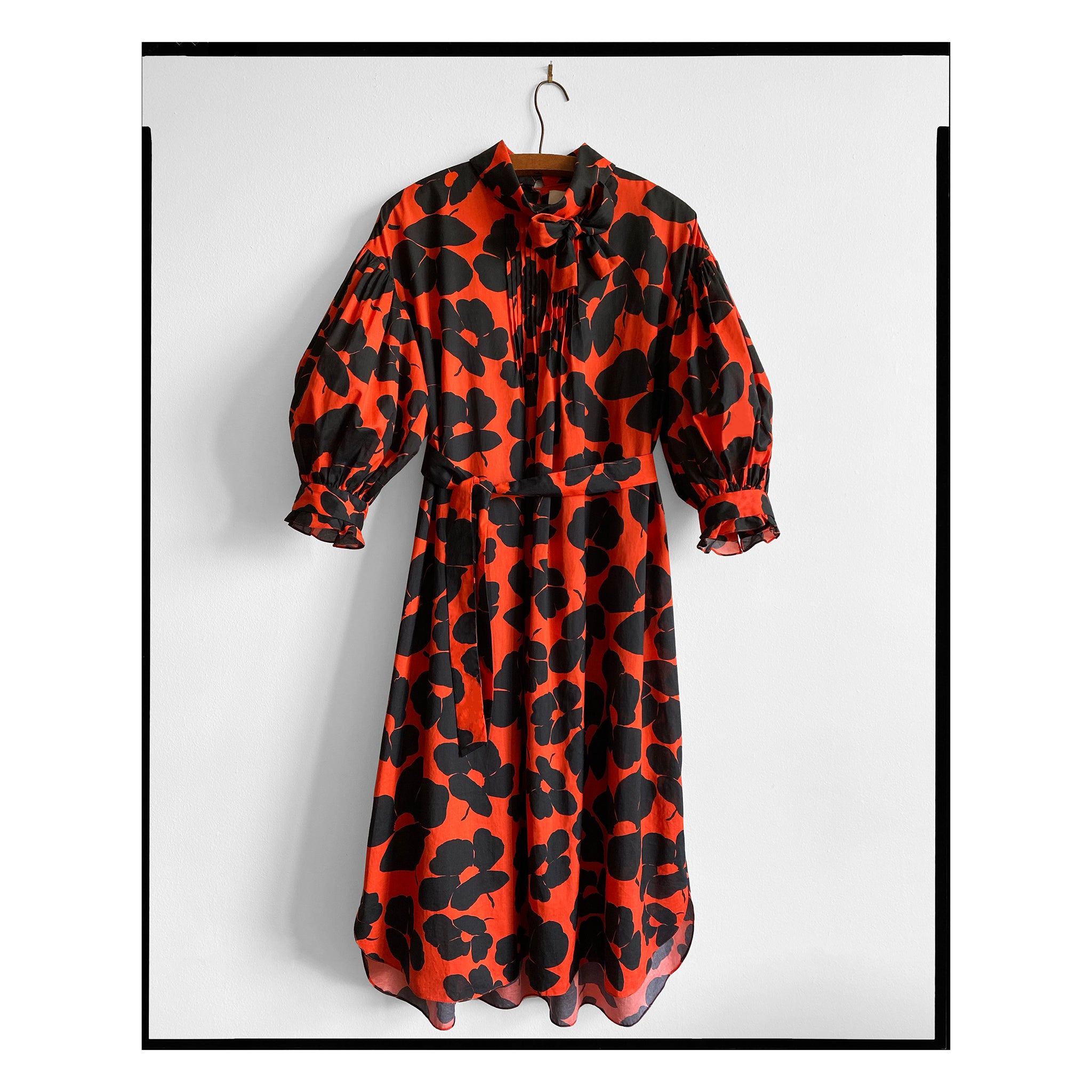 Poppy Print Poplin Bow Dress