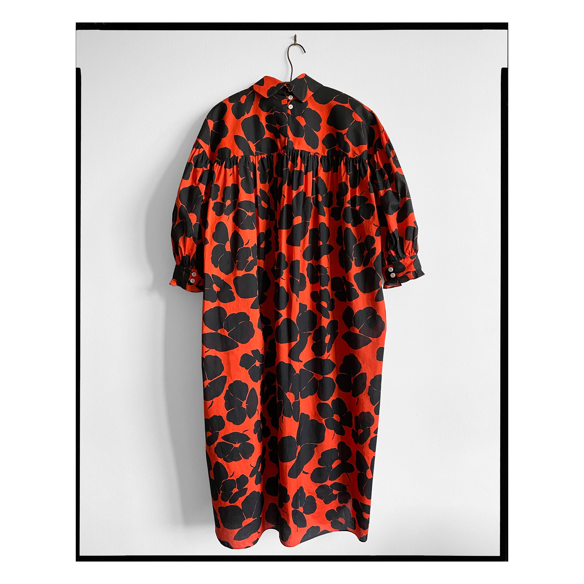 Poppy Print Poplin Bow Dress