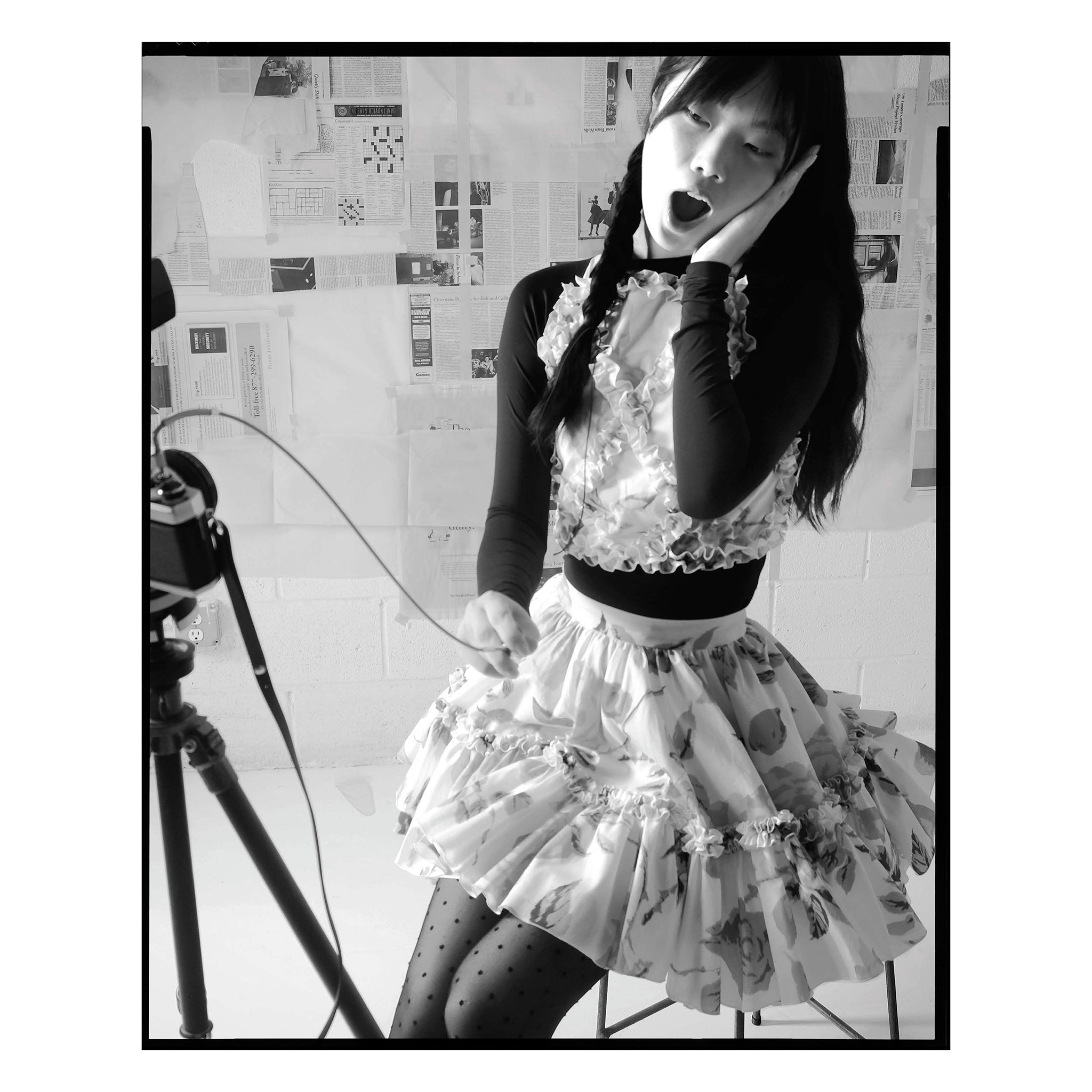 Archival Rose Mini Skirt