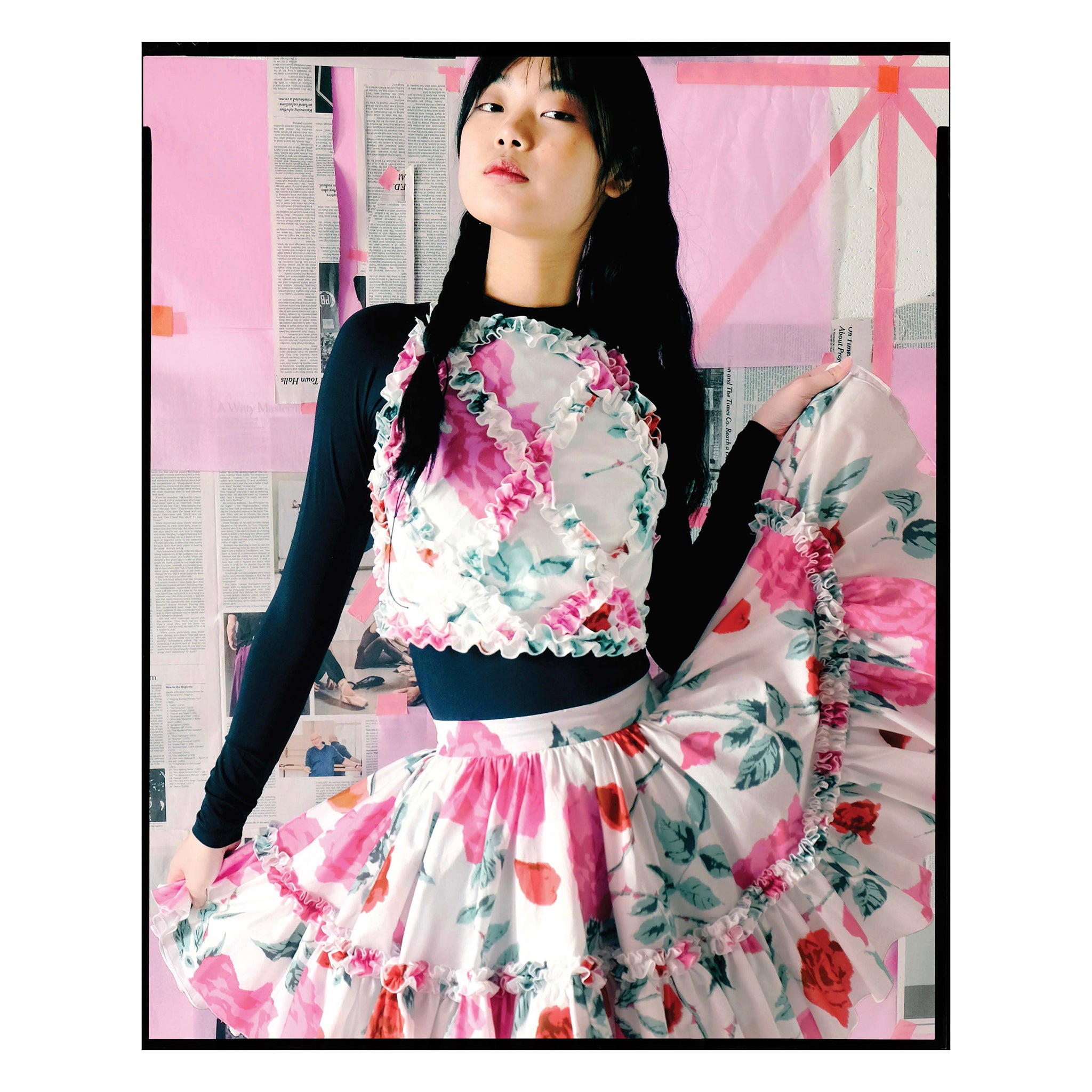 Archival Rose Mini Skirt