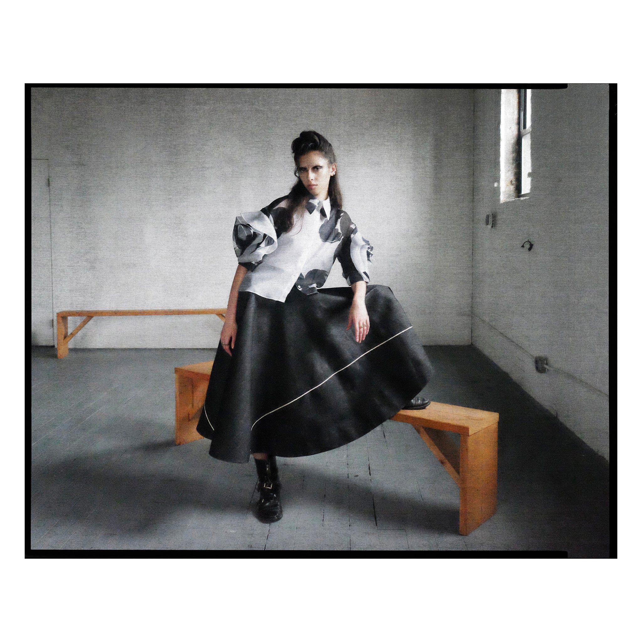 Black Selvedge Denim Circle Skirt