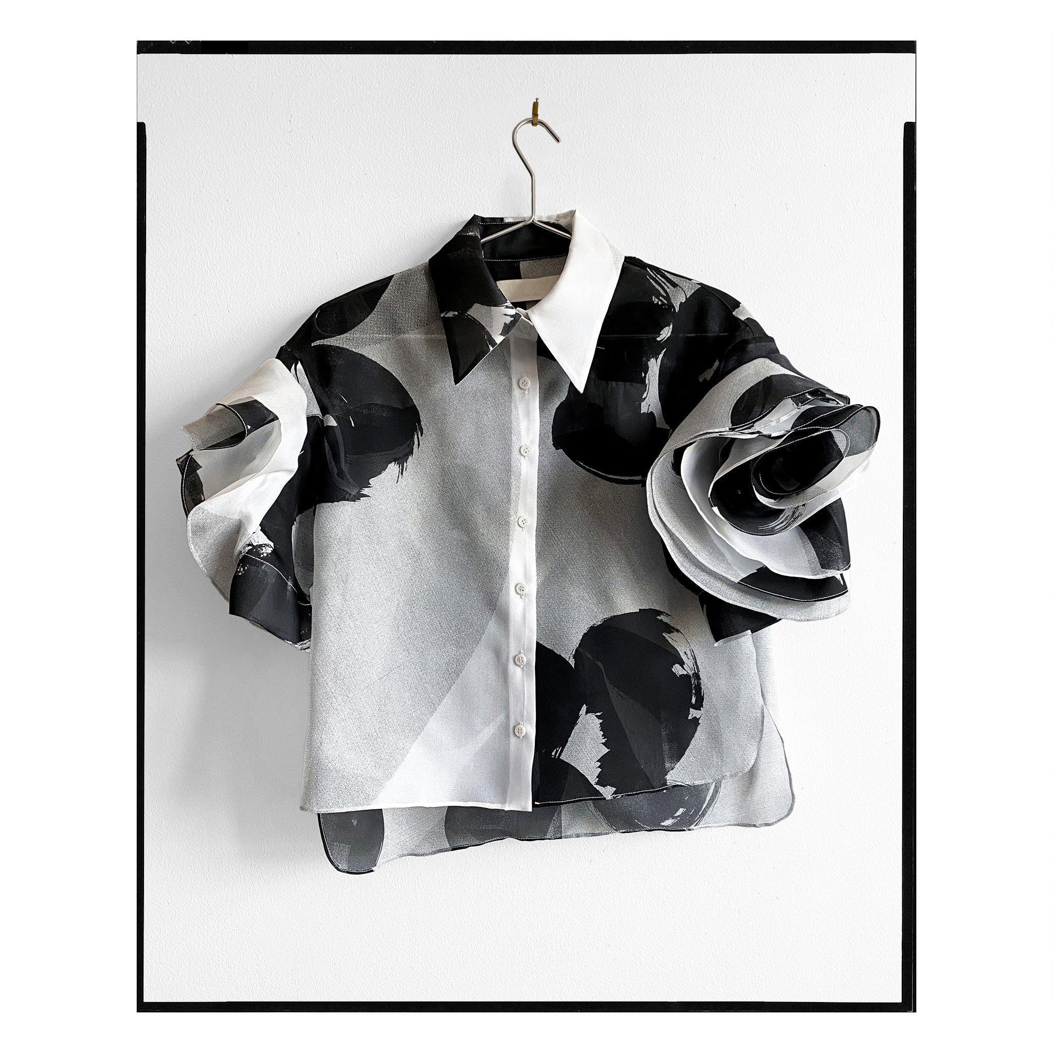 Oversize Floral Silk Marceline Rose Shirt