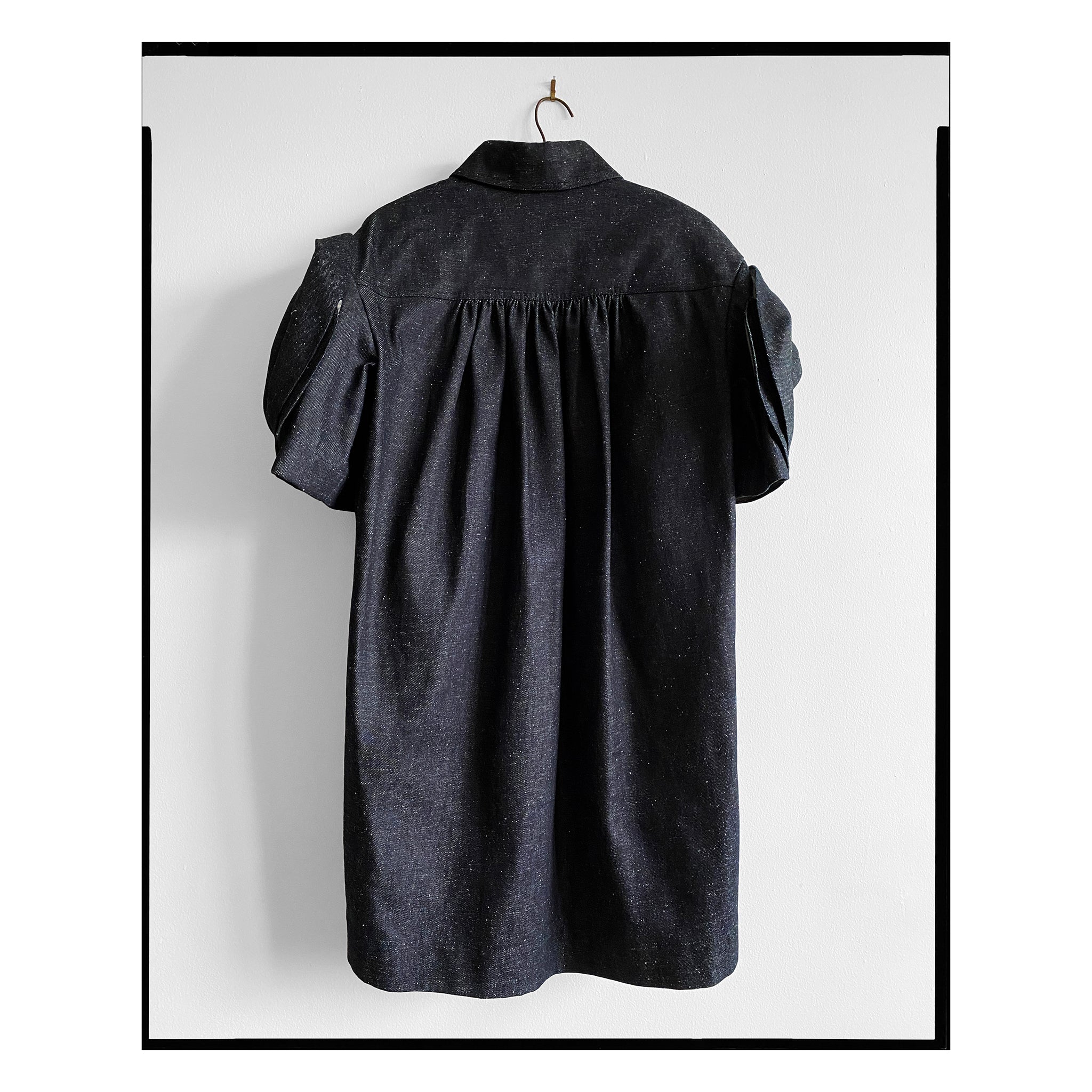 Denim Rose Sleeve Shirtdress