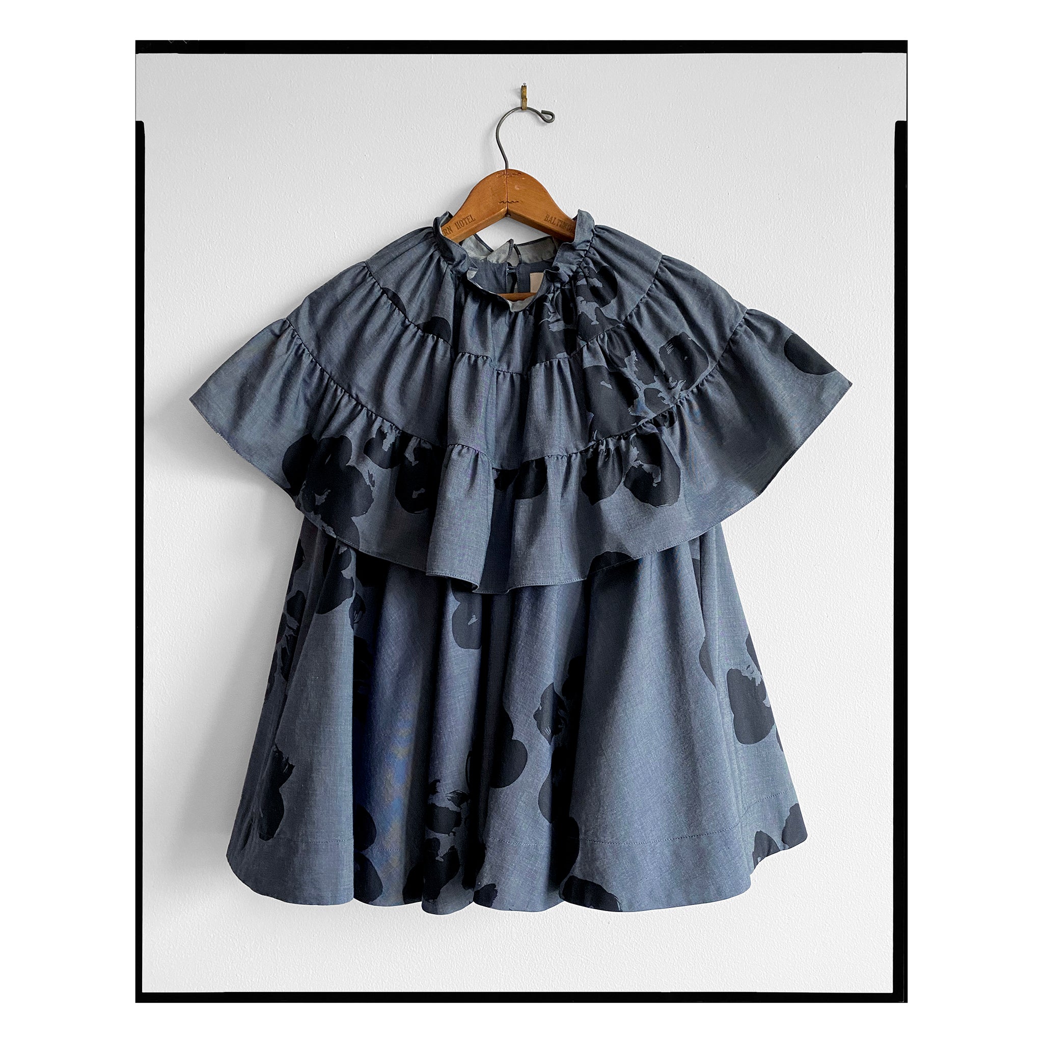 Chambray Capelet Trapeze Top