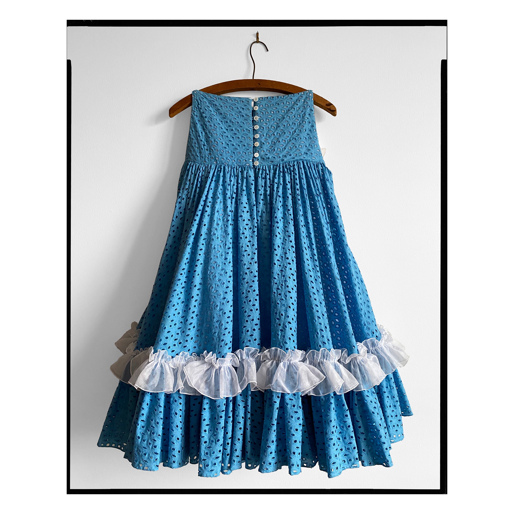 Broderie Anglaise Rose Trapeze Mini Dress