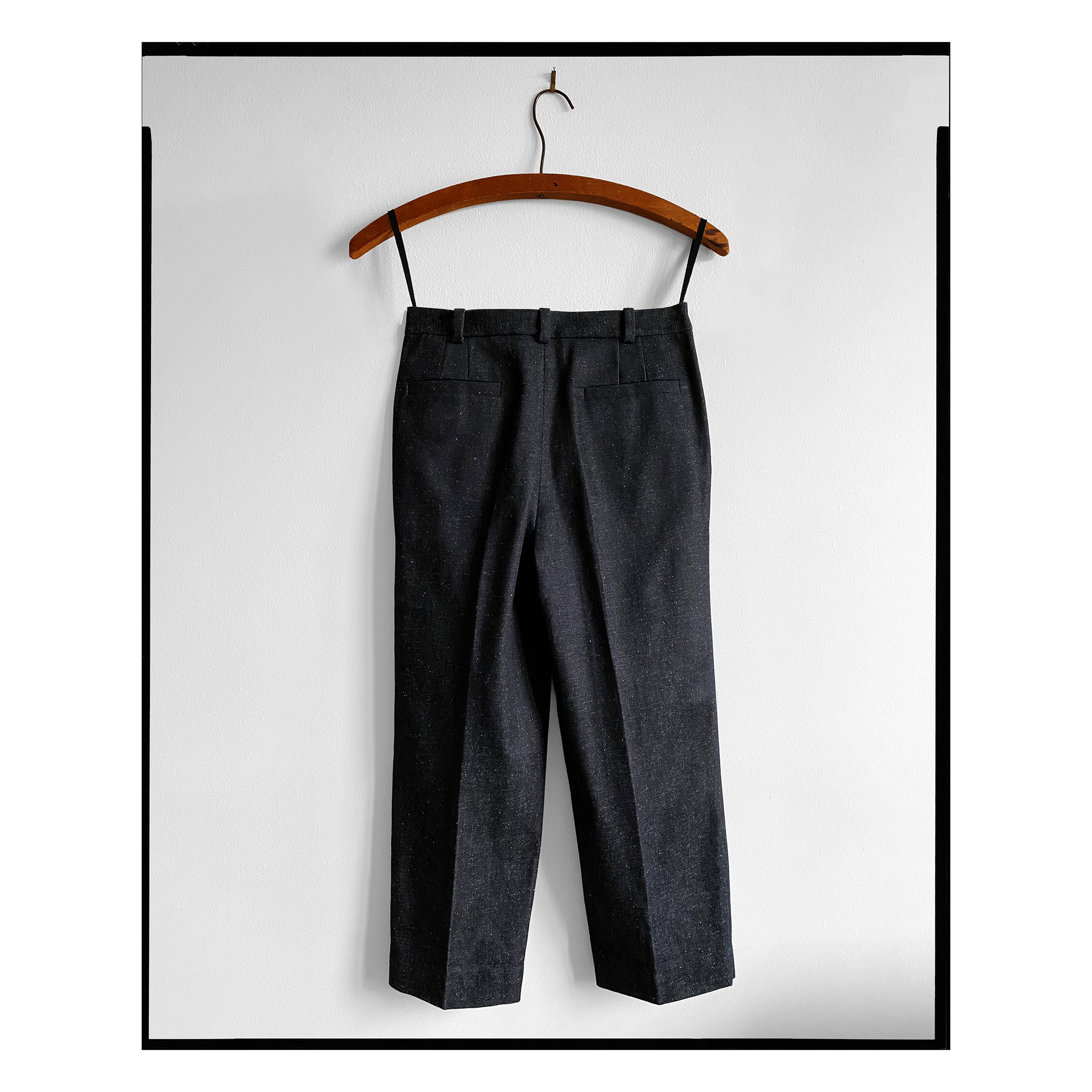 Denim Silk Screen Floral Pant
