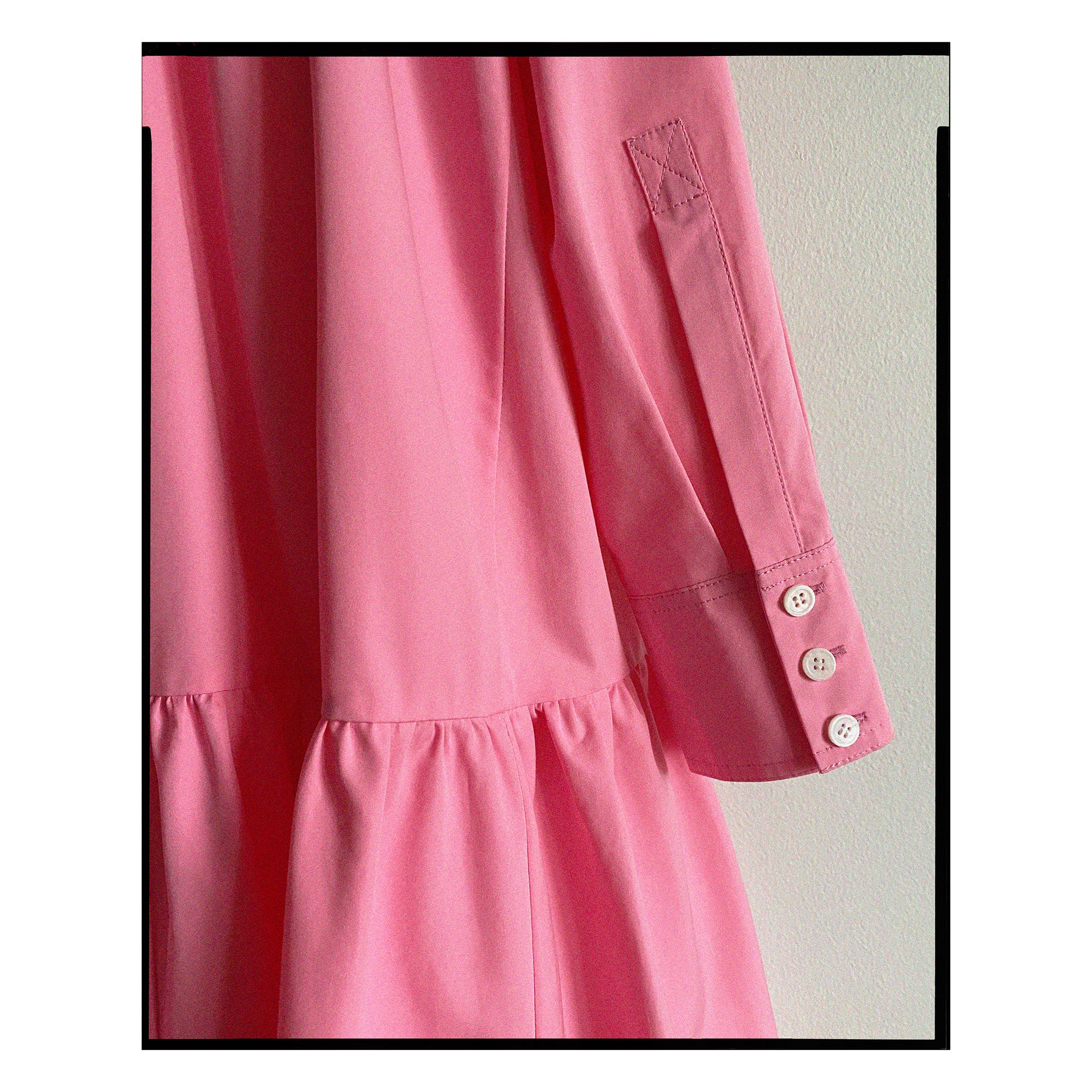 PINK POPLIN TRAPEZE DRESS