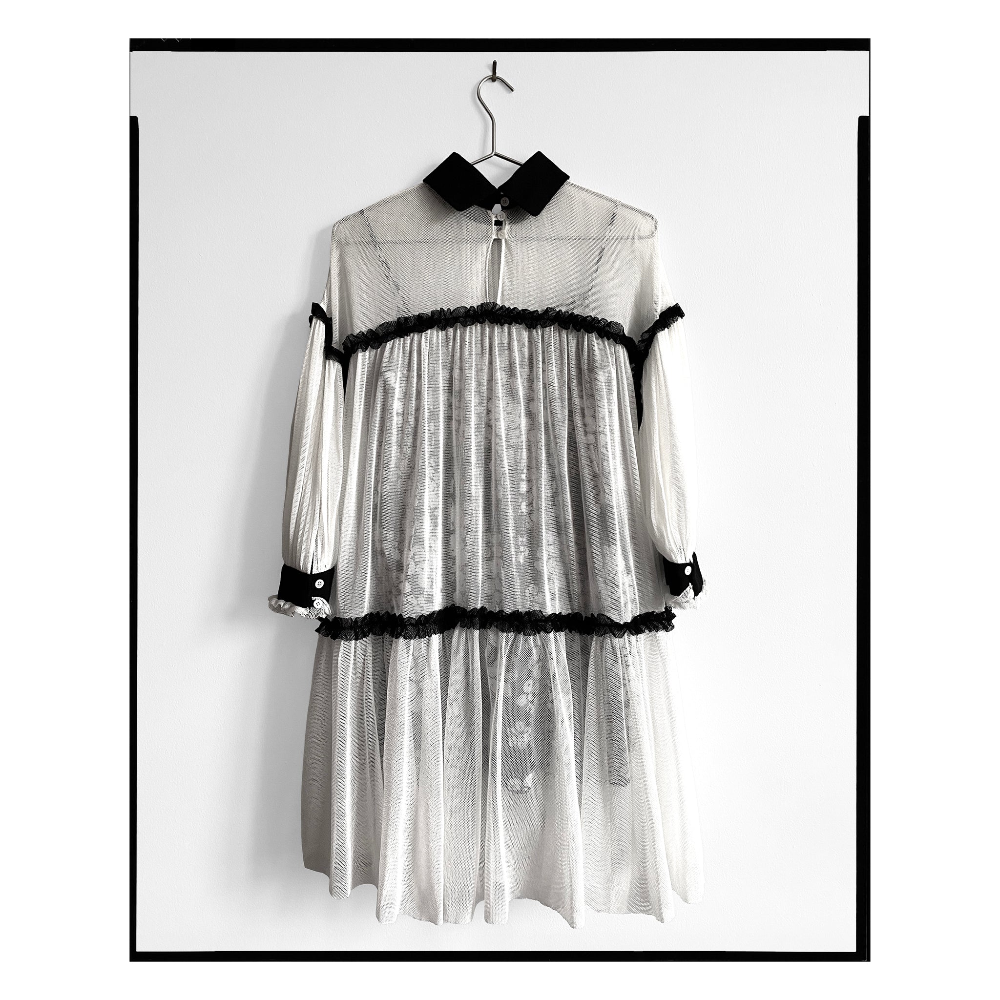 White Organic Cotton Tulle Tunic Dress