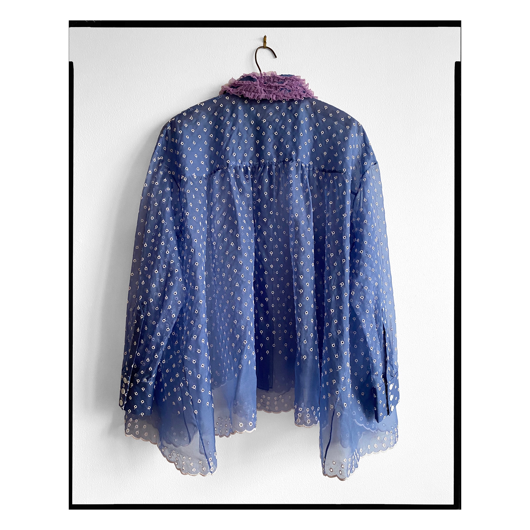 San Gallo Silk Organza Trapeze Shirt
