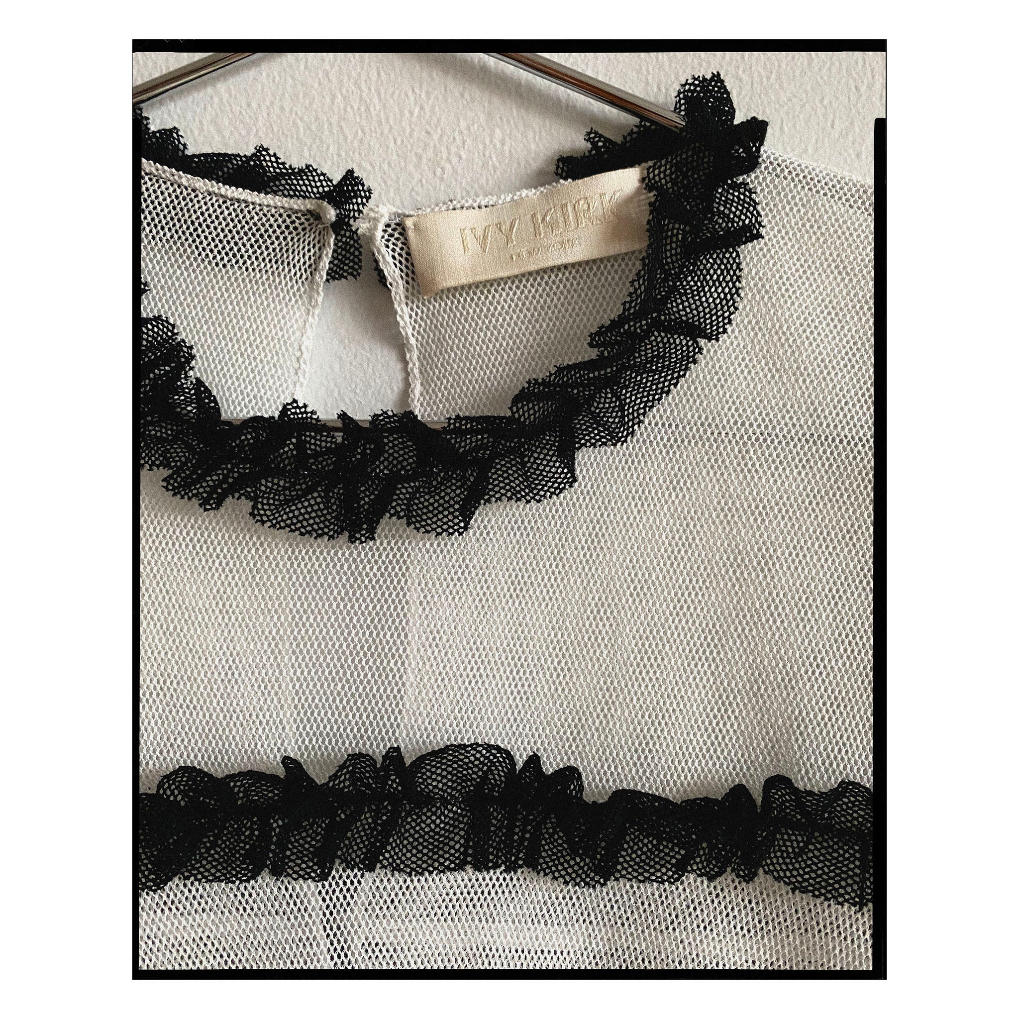 White Organic Cotton Tulle Crop Top