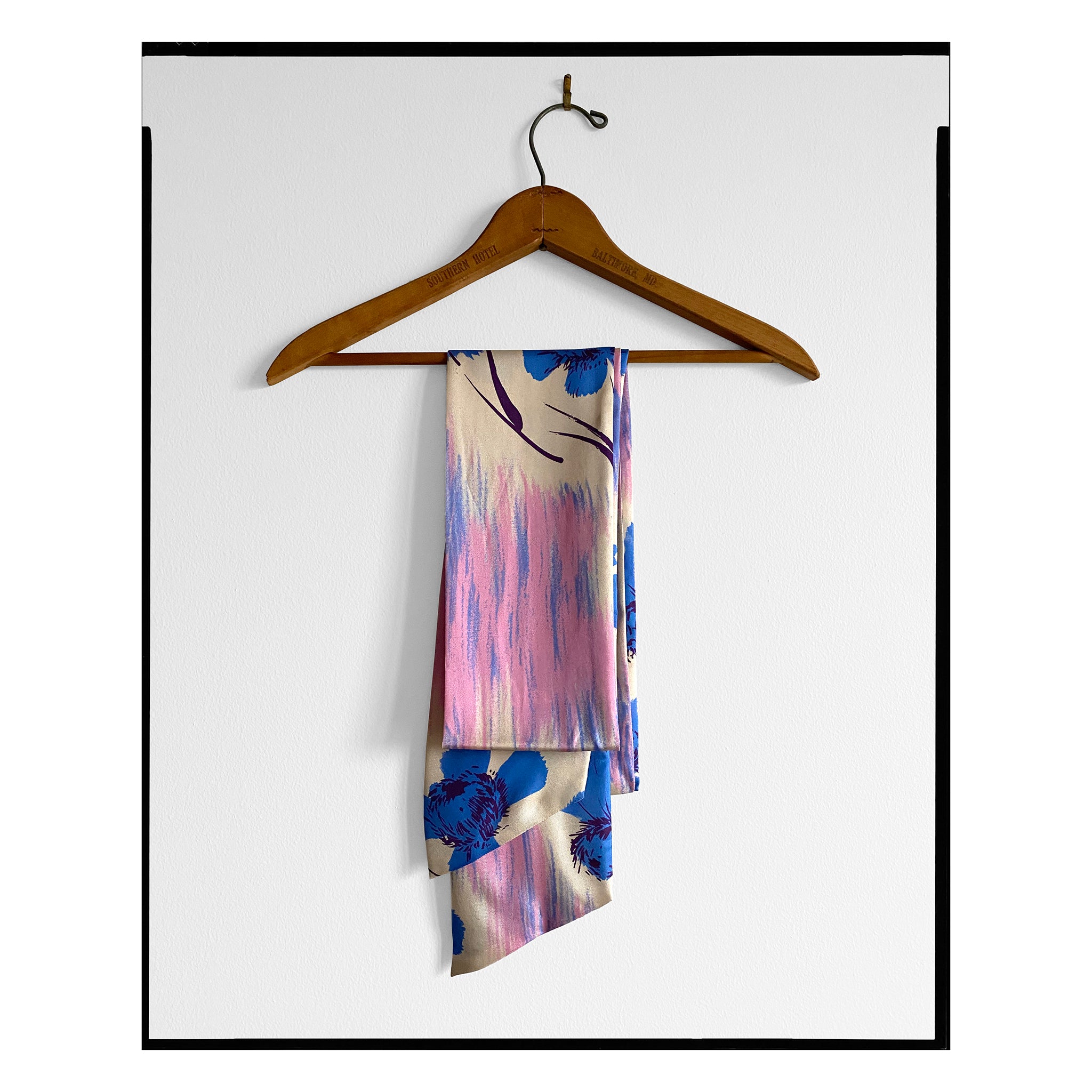 Painterly Floral Silk Twill Smock Dress