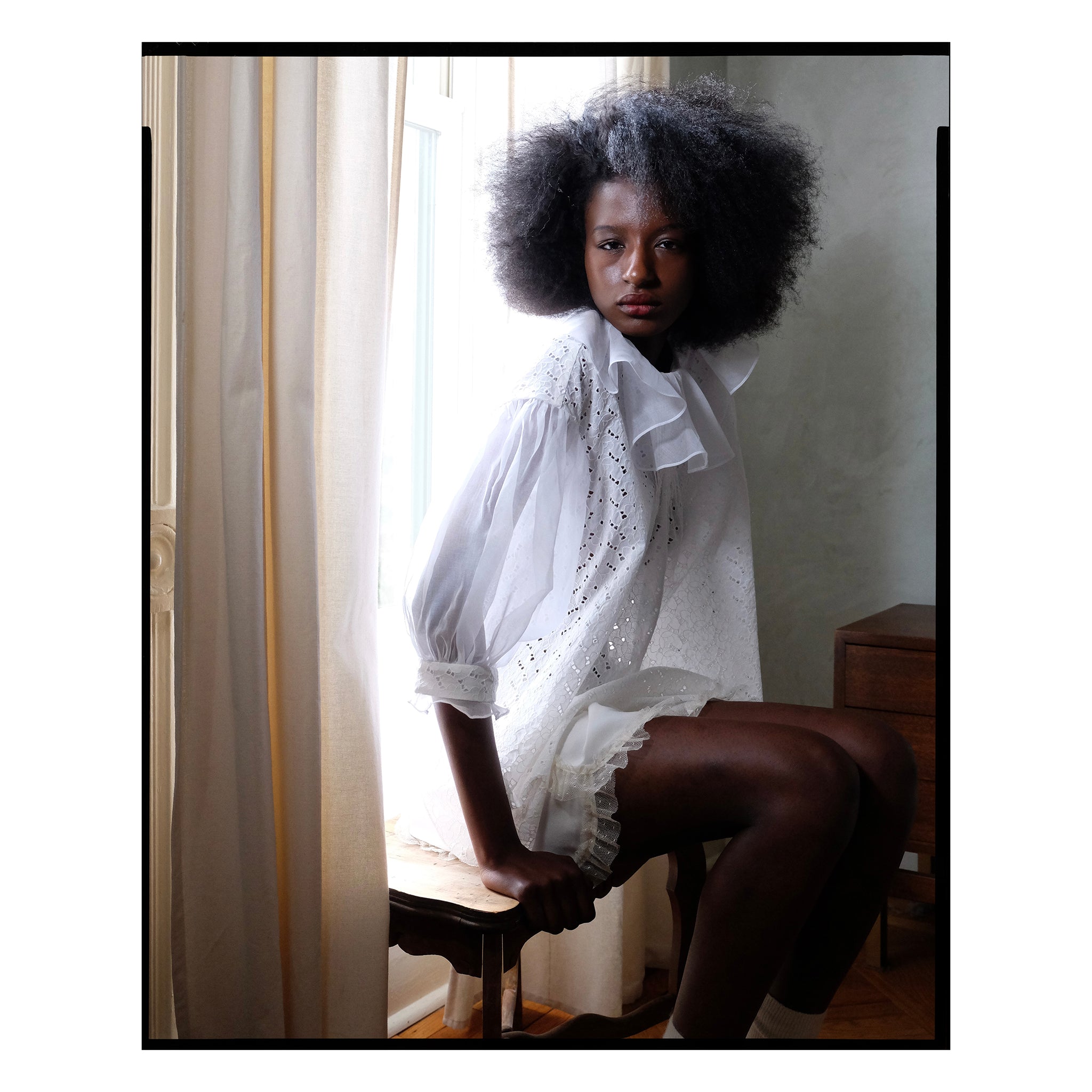 Ivory Pintucked Silk Crepe Tap Shorts