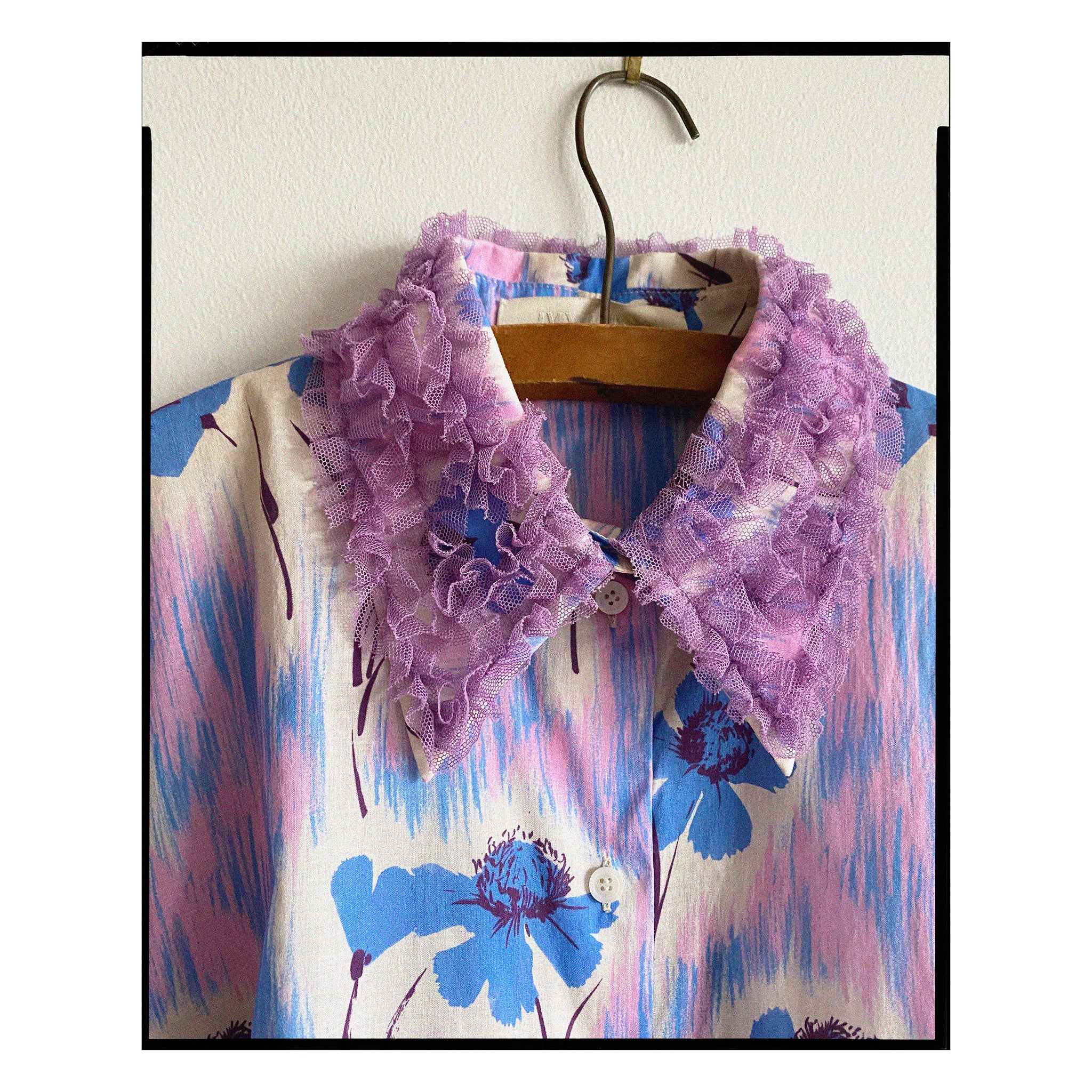 Painterly Floral Poplin Trapeze Shirt