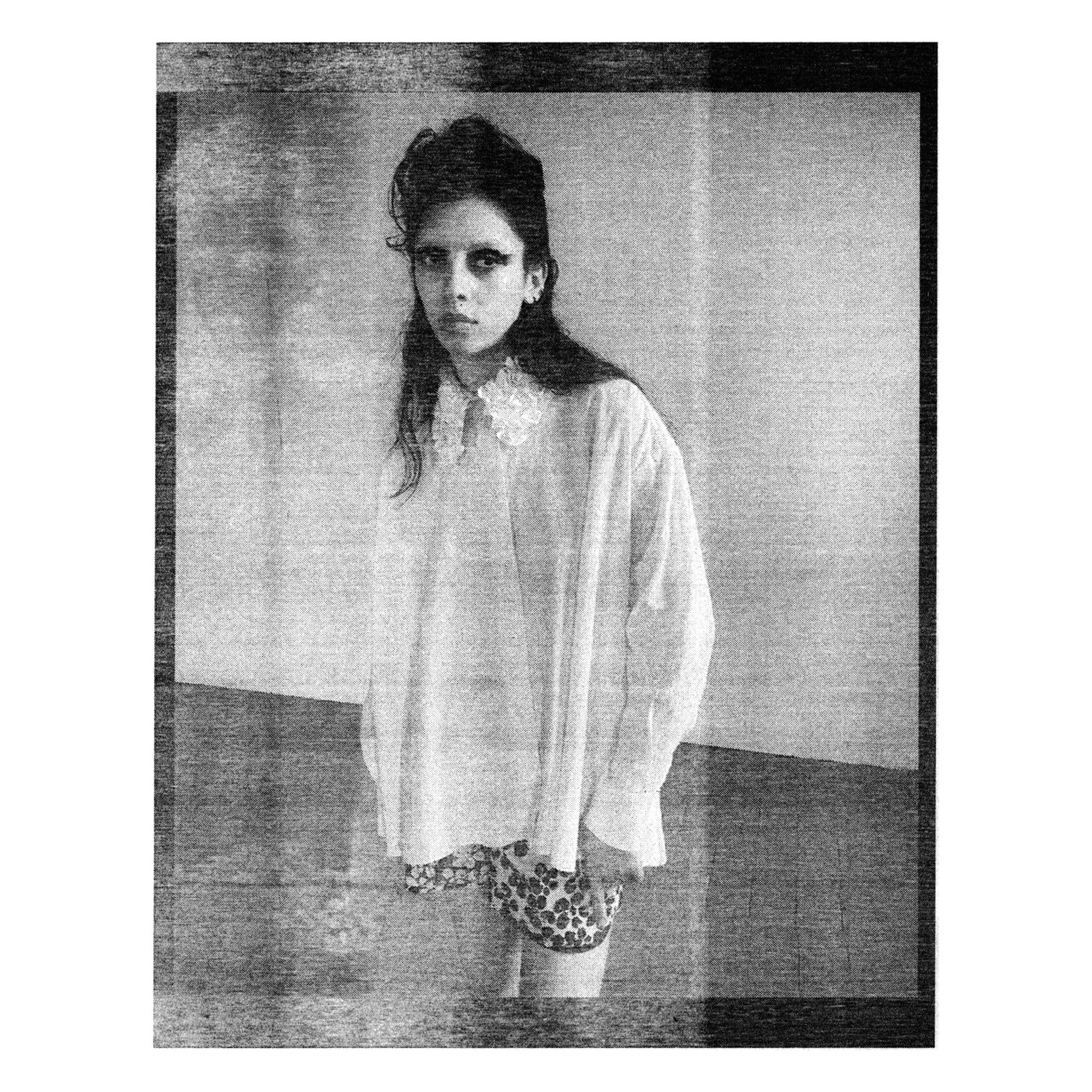 American Cotton Ruffle Collar Shirt