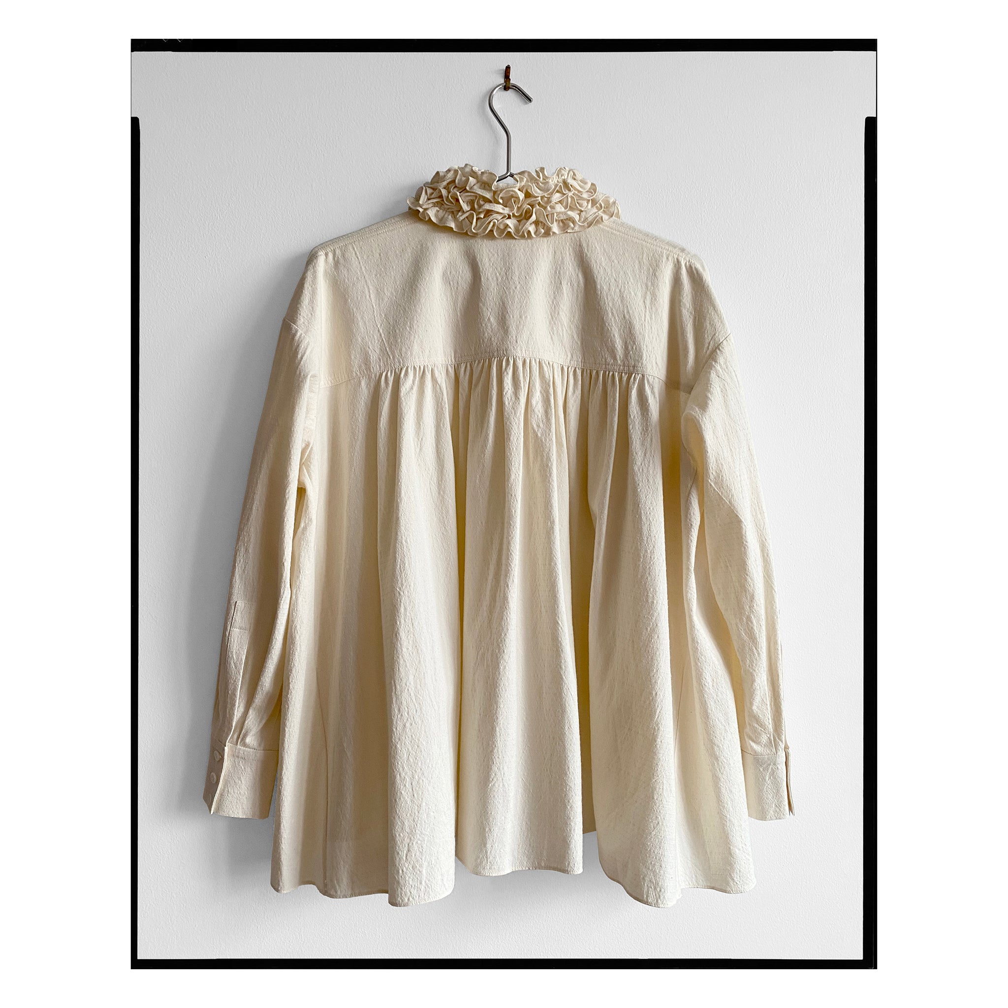 American Cotton Ruffle Collar Shirt