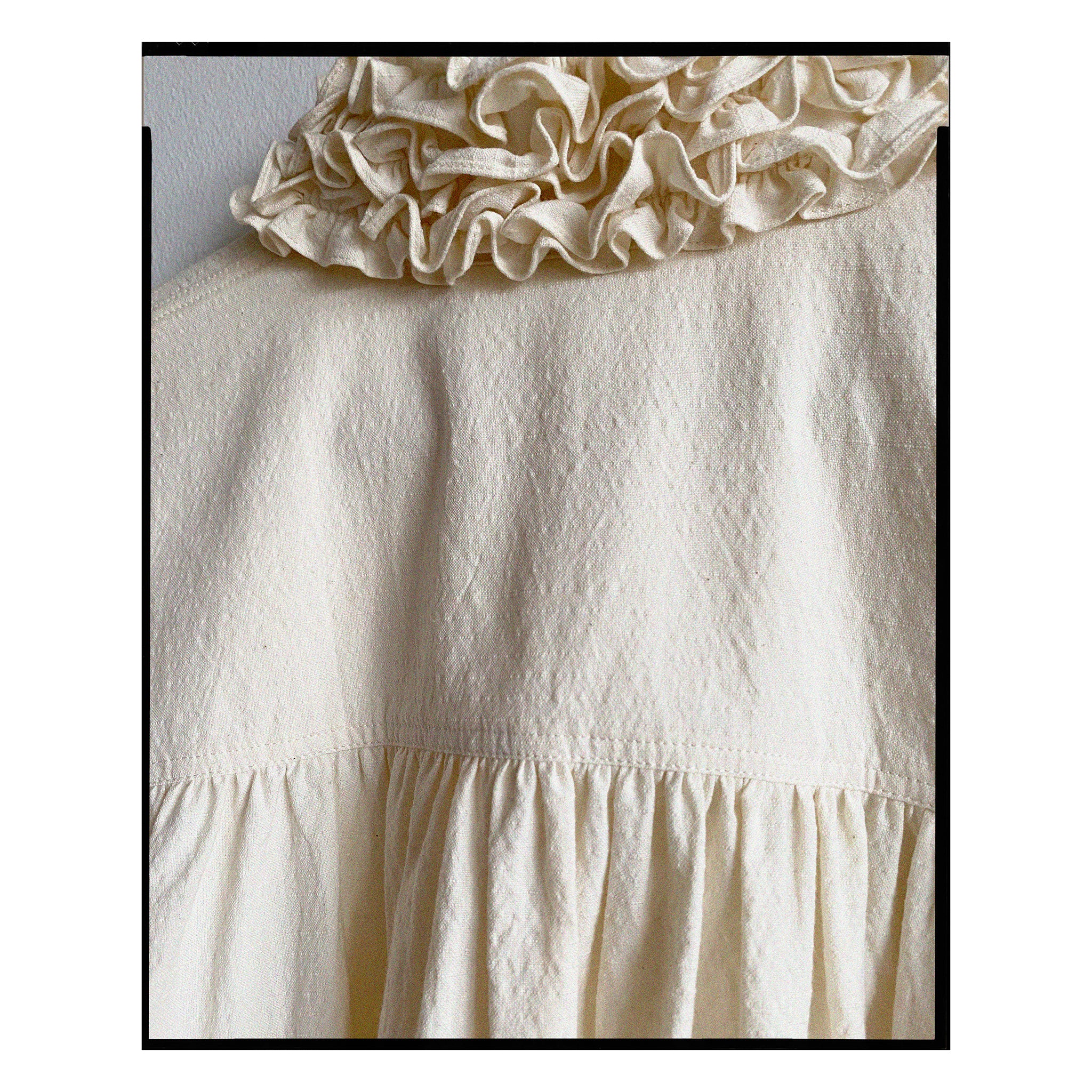 American Cotton Ruffle Collar Shirt
