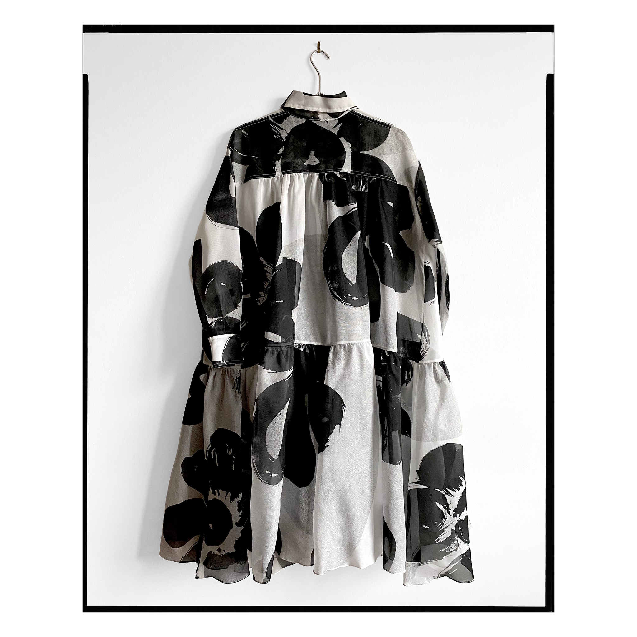 Oversize Floral Silk Marceline Trapeze Dress