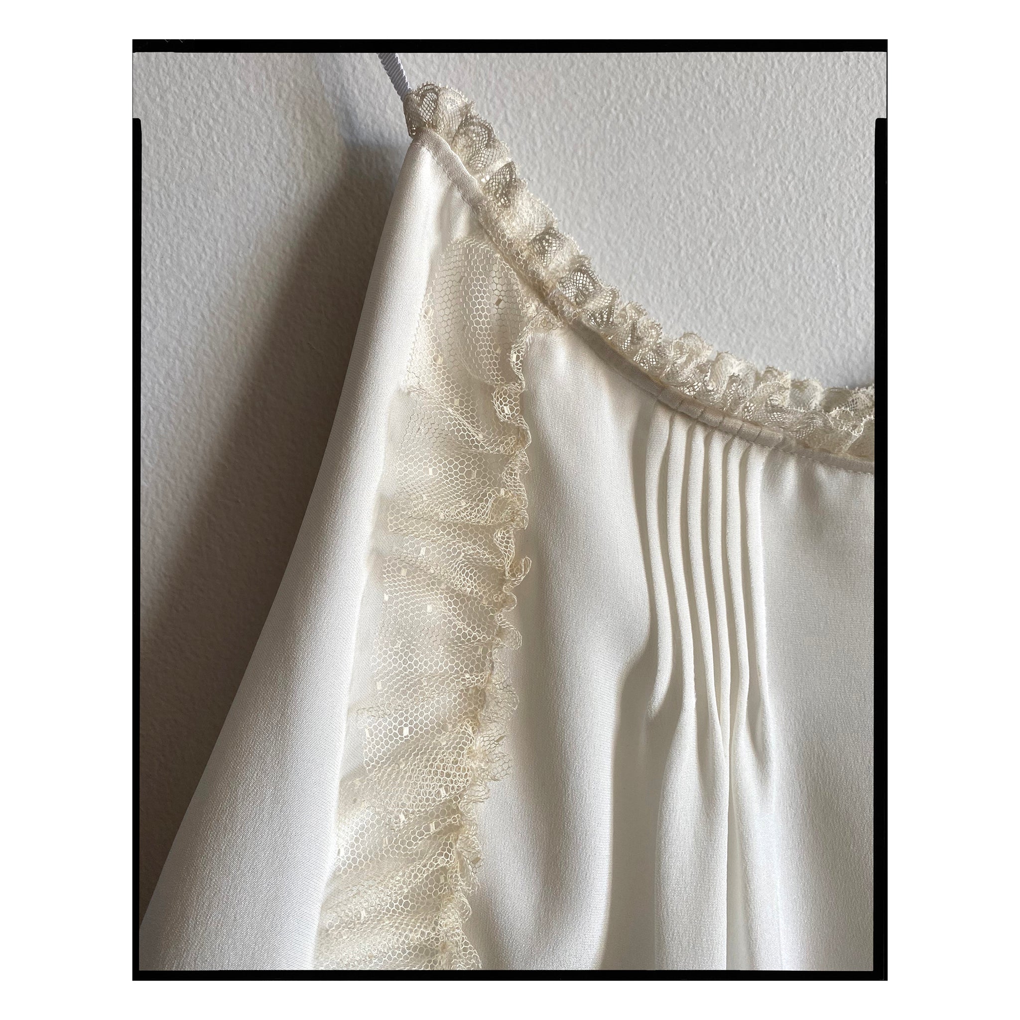 Ivory Pintucked Silk Crepe Tap Shorts