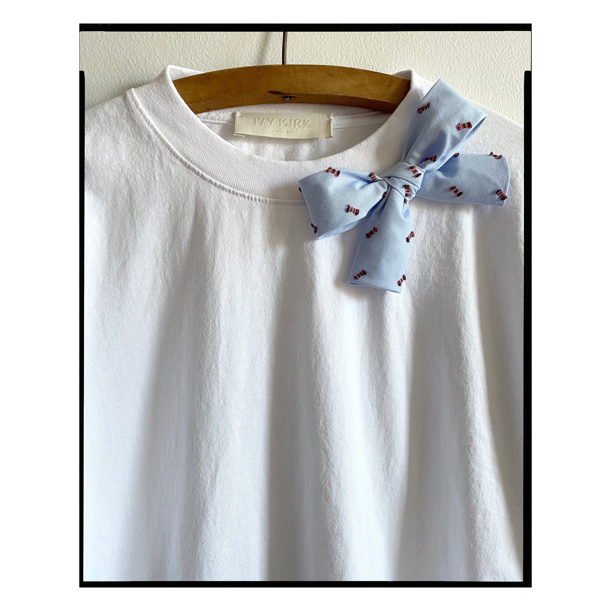 Blue Dot Single Bow Tee