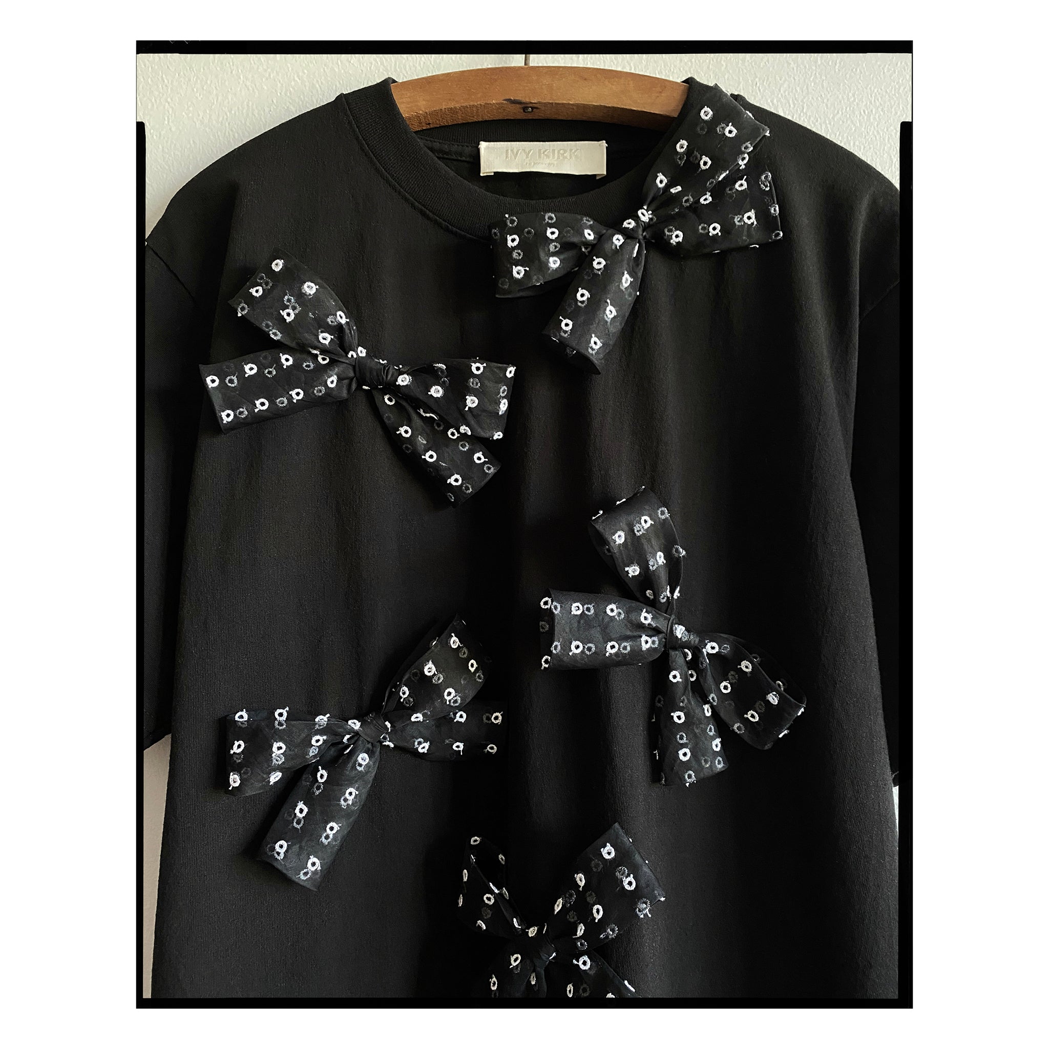 Black San Gallo Bow Tee
