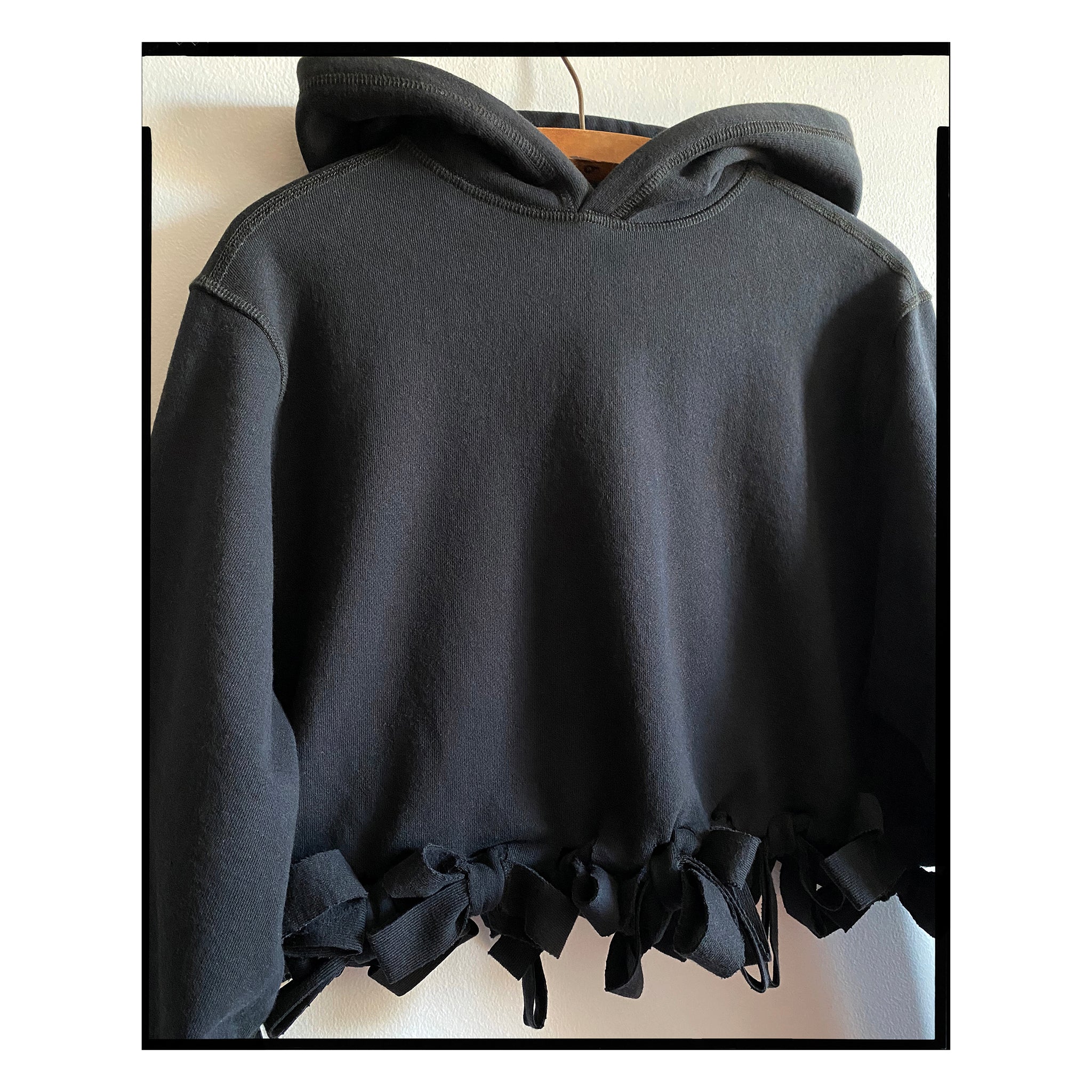 Black Tied Heavyweight Hoodie