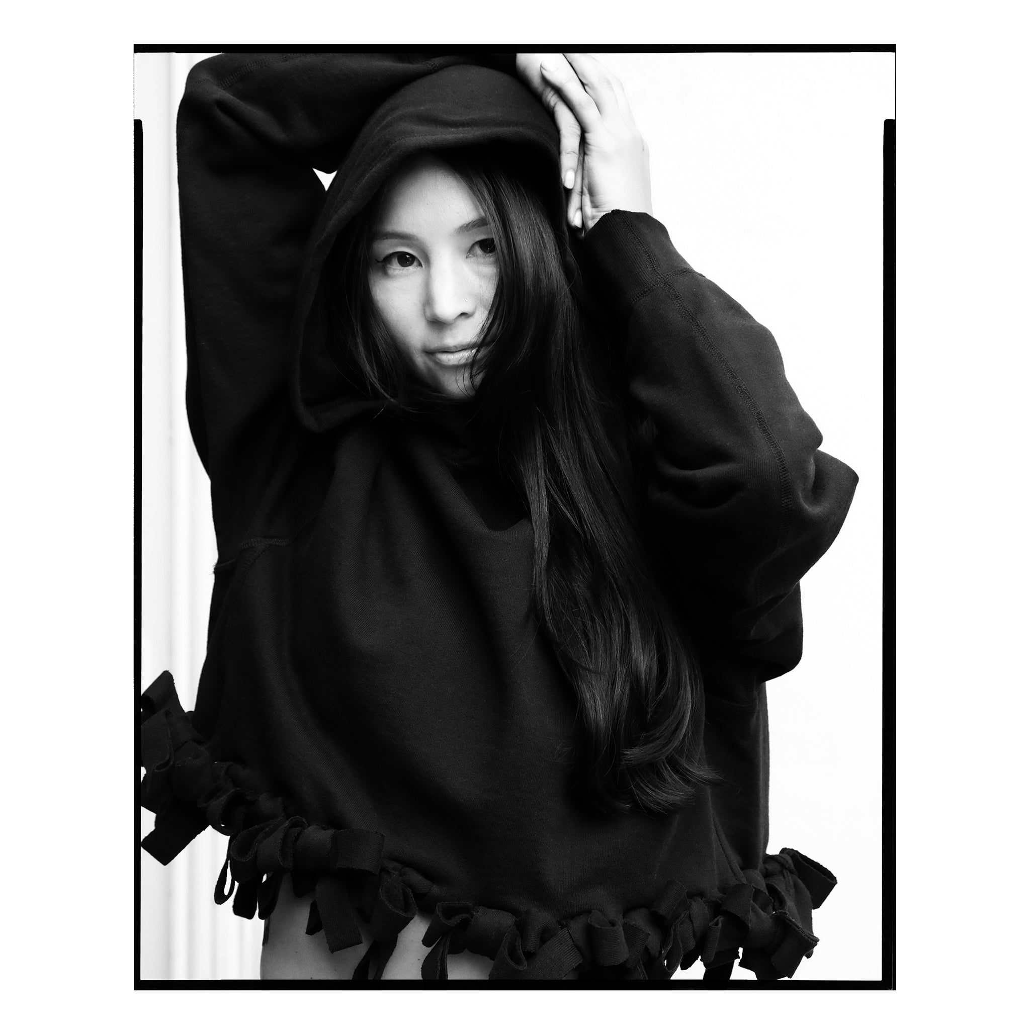 Black Tied Heavyweight Hoodie