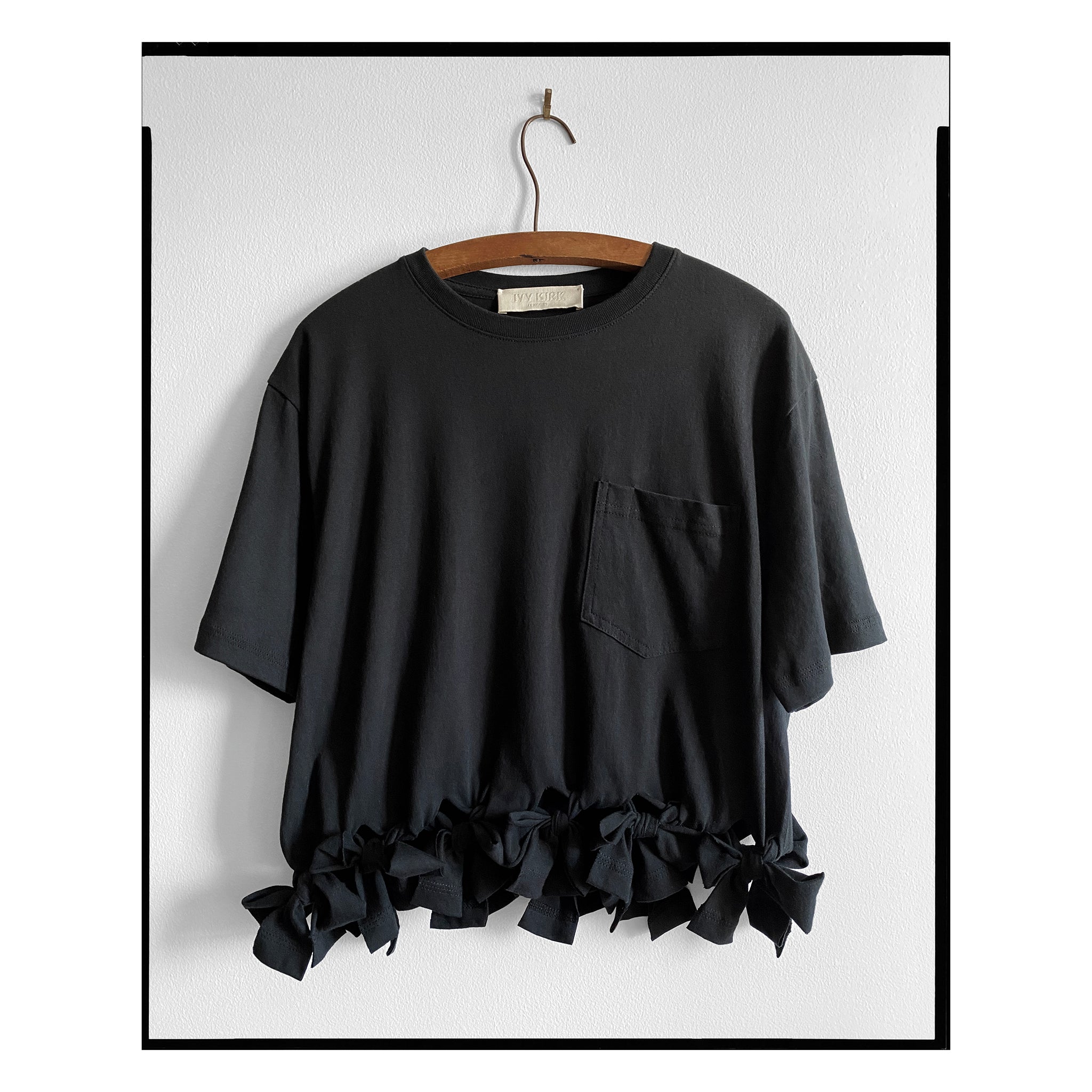 Black Tied Pocket Tee