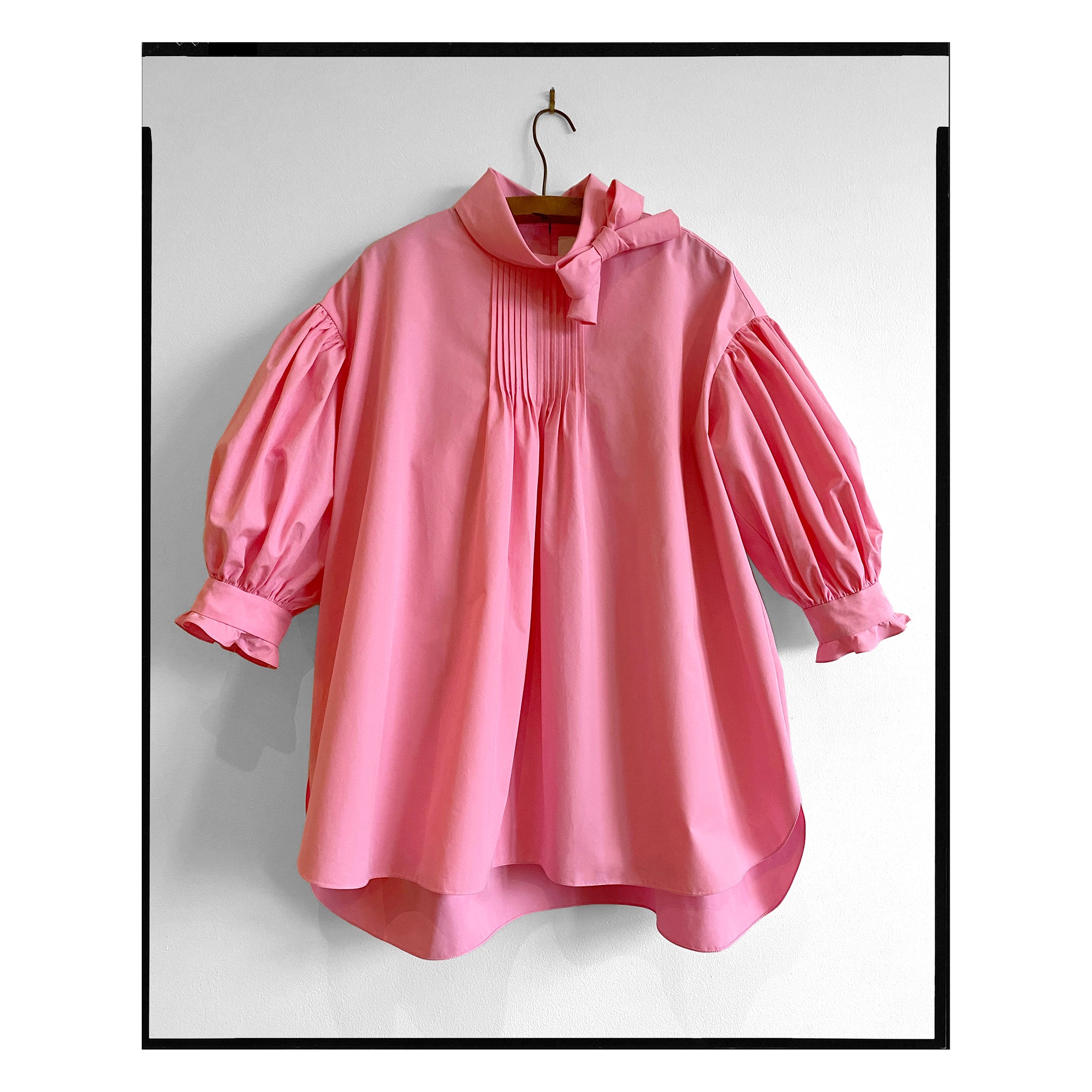 Pink Poplin Bow Tunic