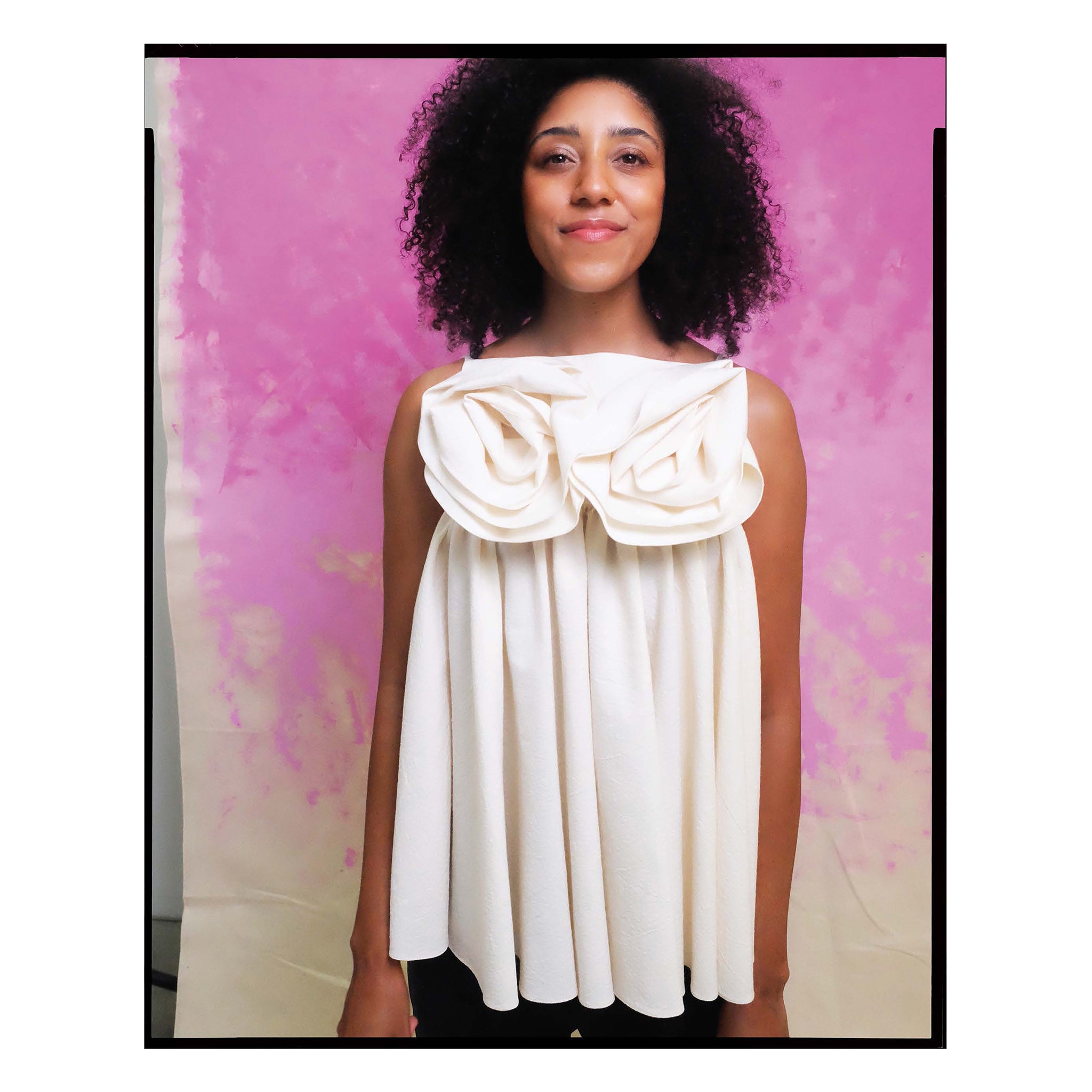American Cotton Rose Trapeze Top