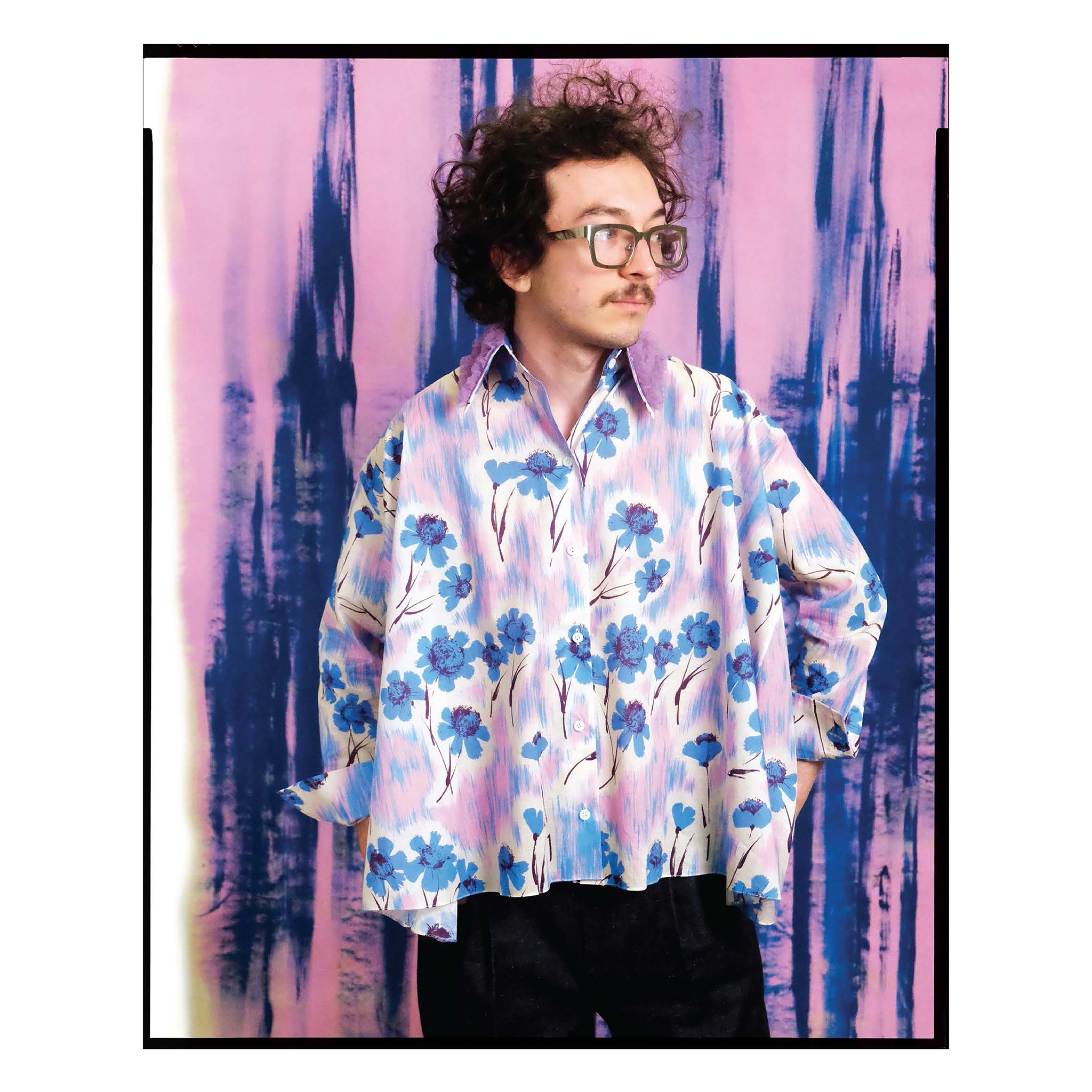 Painterly Floral Poplin Trapeze Shirt
