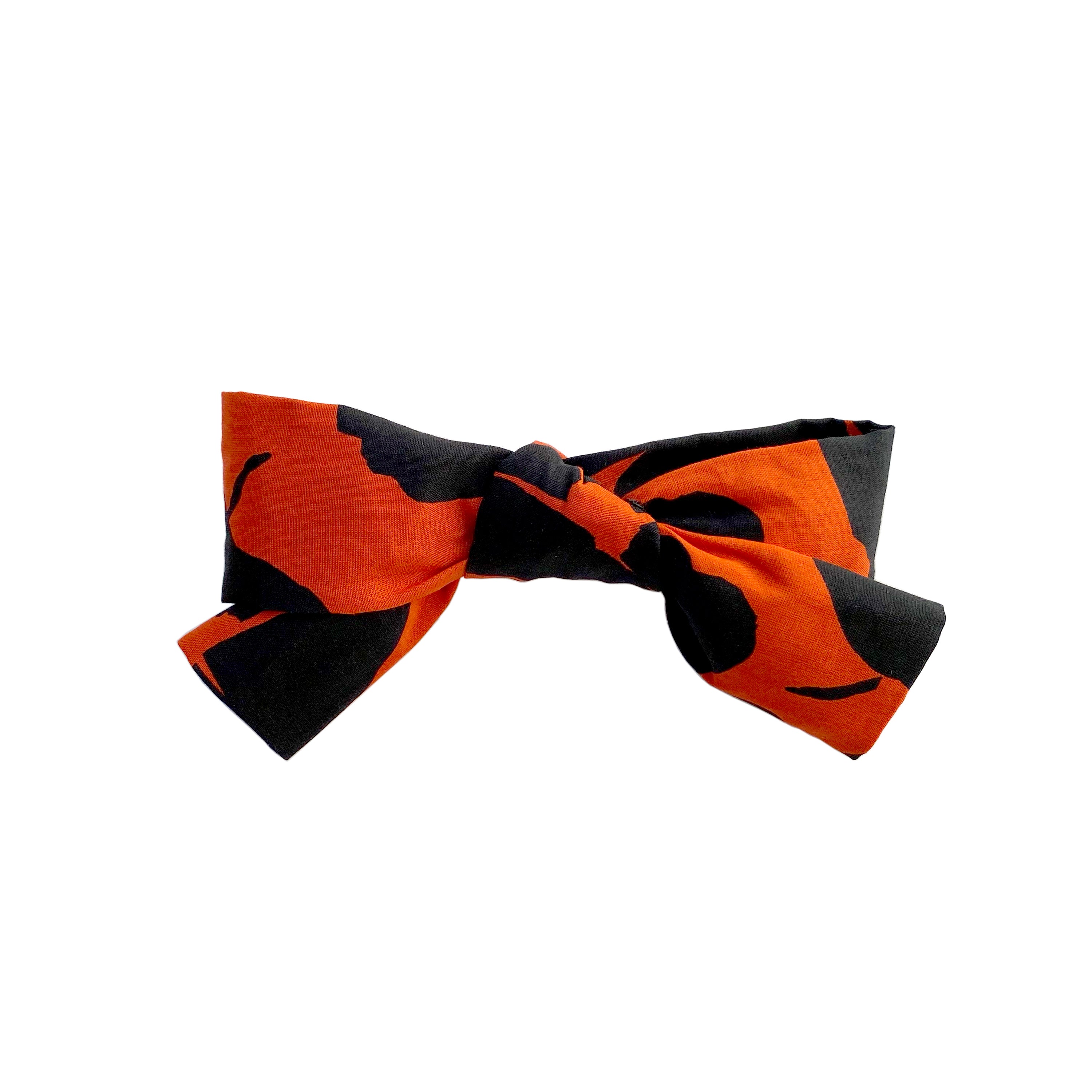 POPPY PRINT POPLIN HAIR BOW