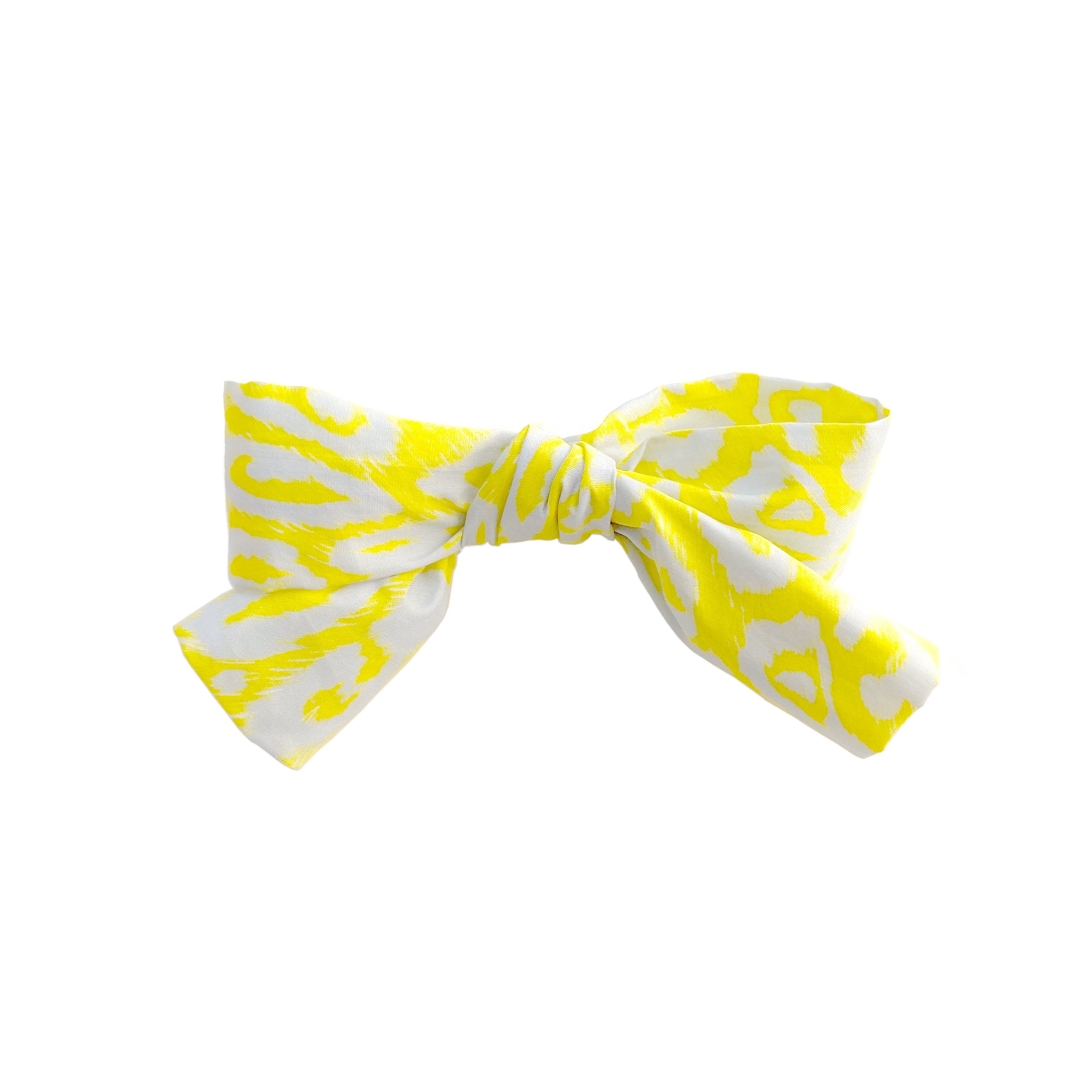 Highlighter Leopard Poplin Print Hair Bow