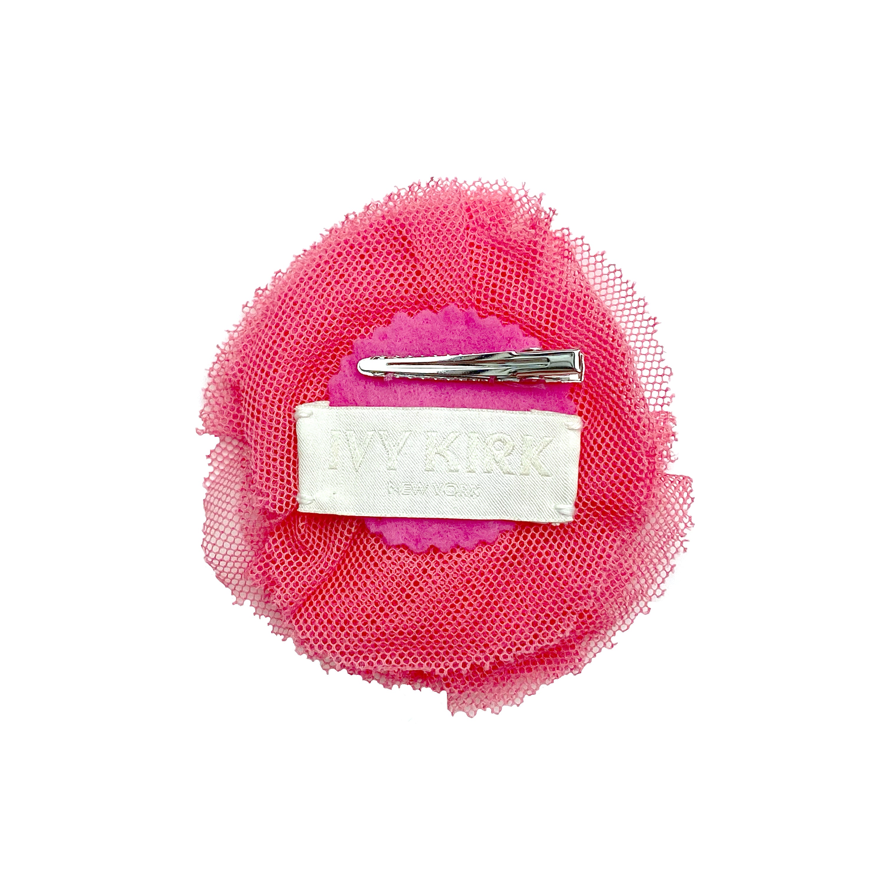 Pink Tulle Floral Clip