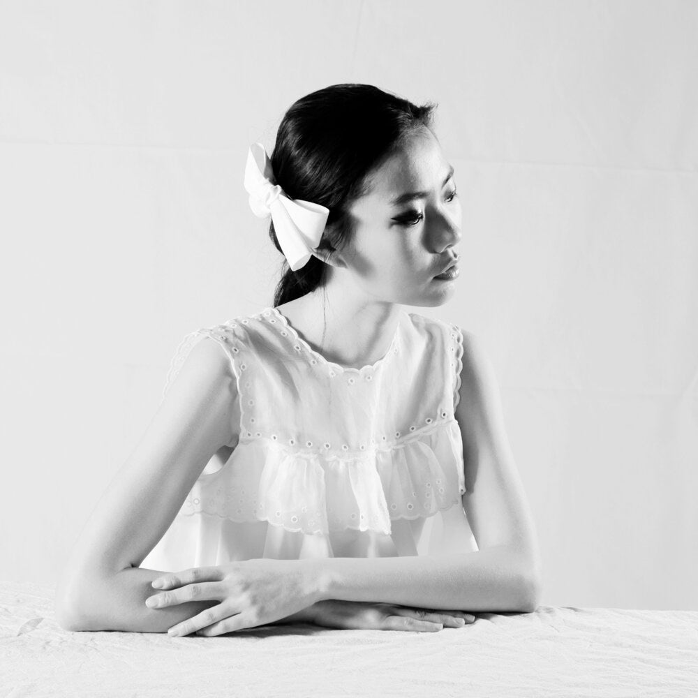 White Poplin Hair Bow