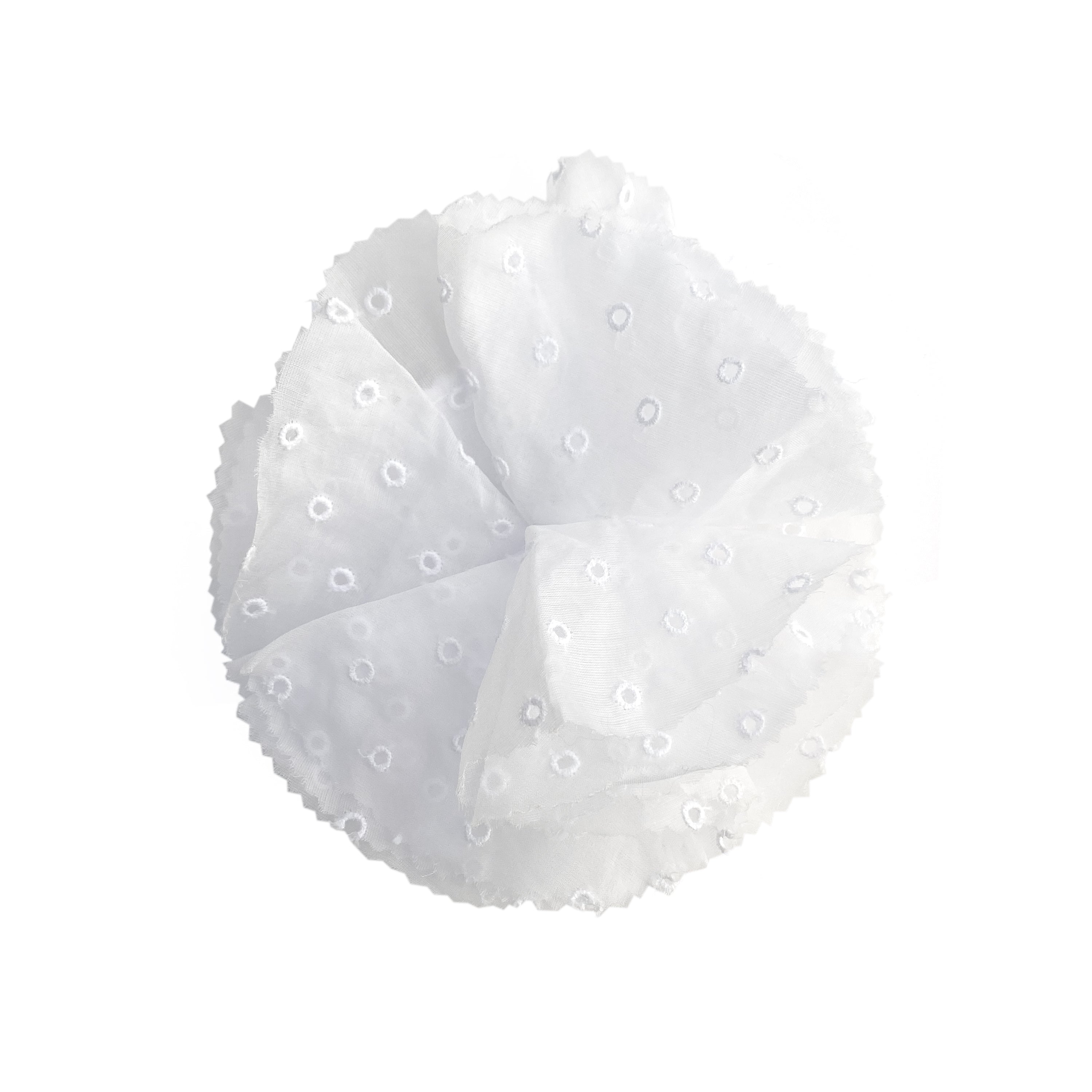 White San Gallo Organdy Large Hair Clip
