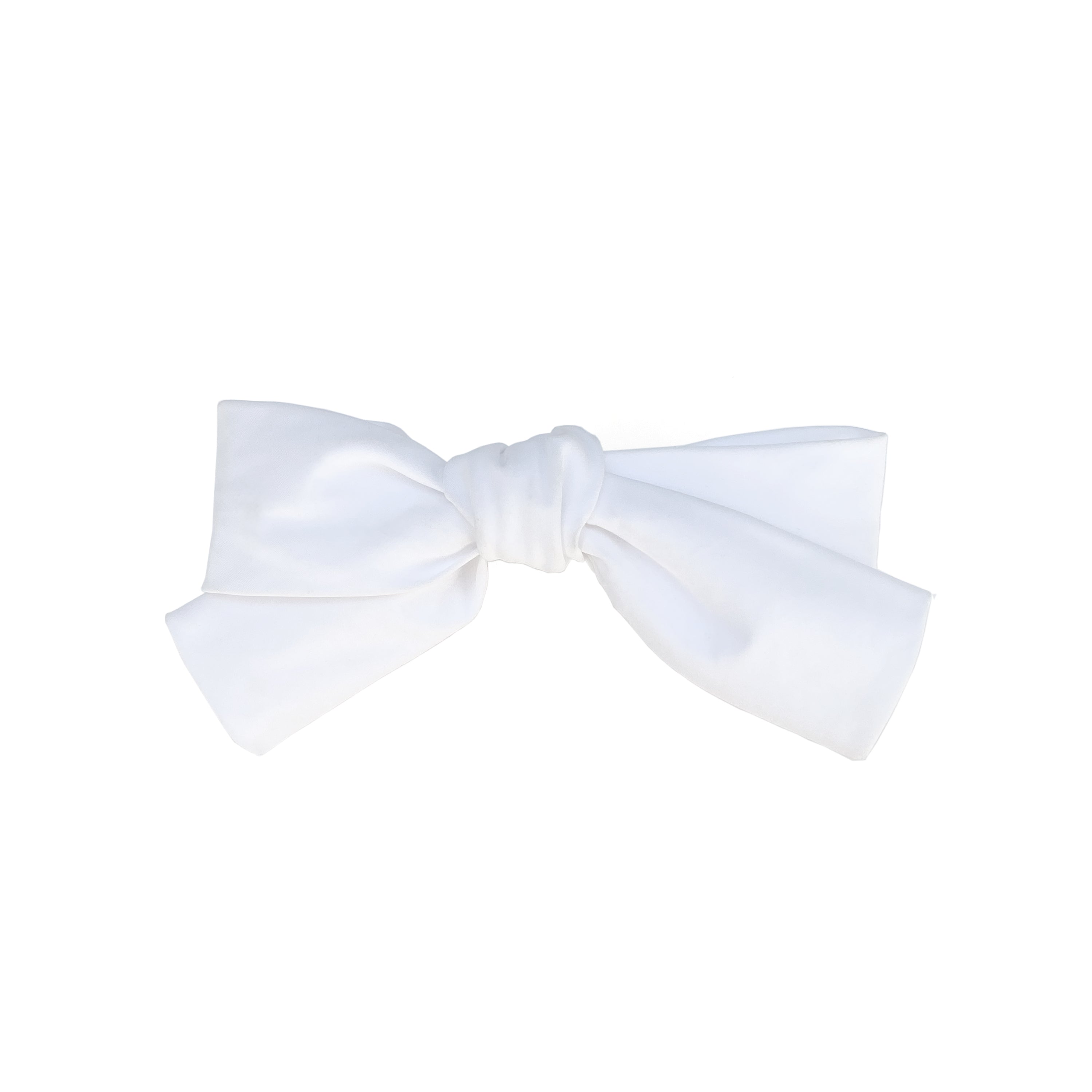 White Poplin Hair Bow
