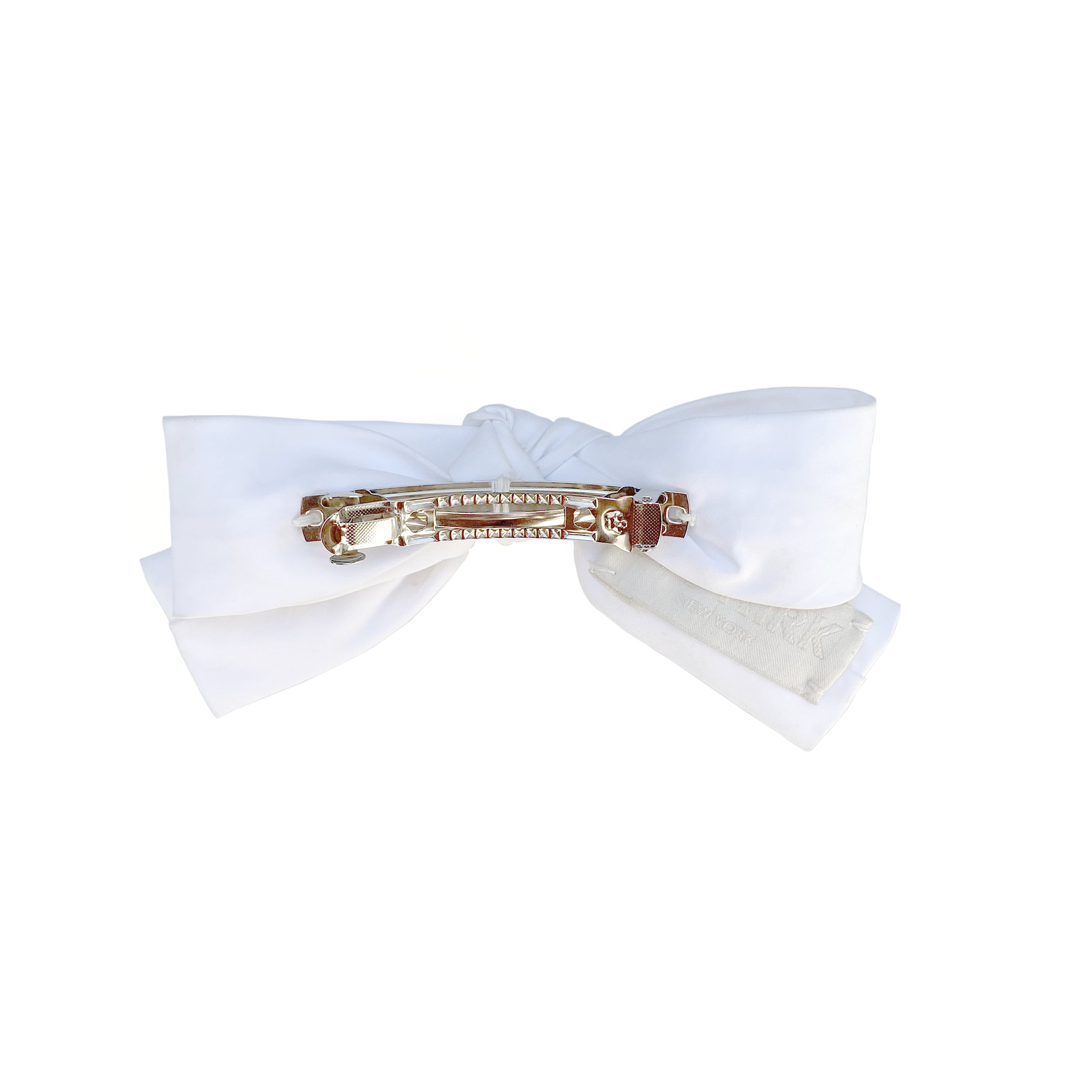 White Poplin Hair Bow
