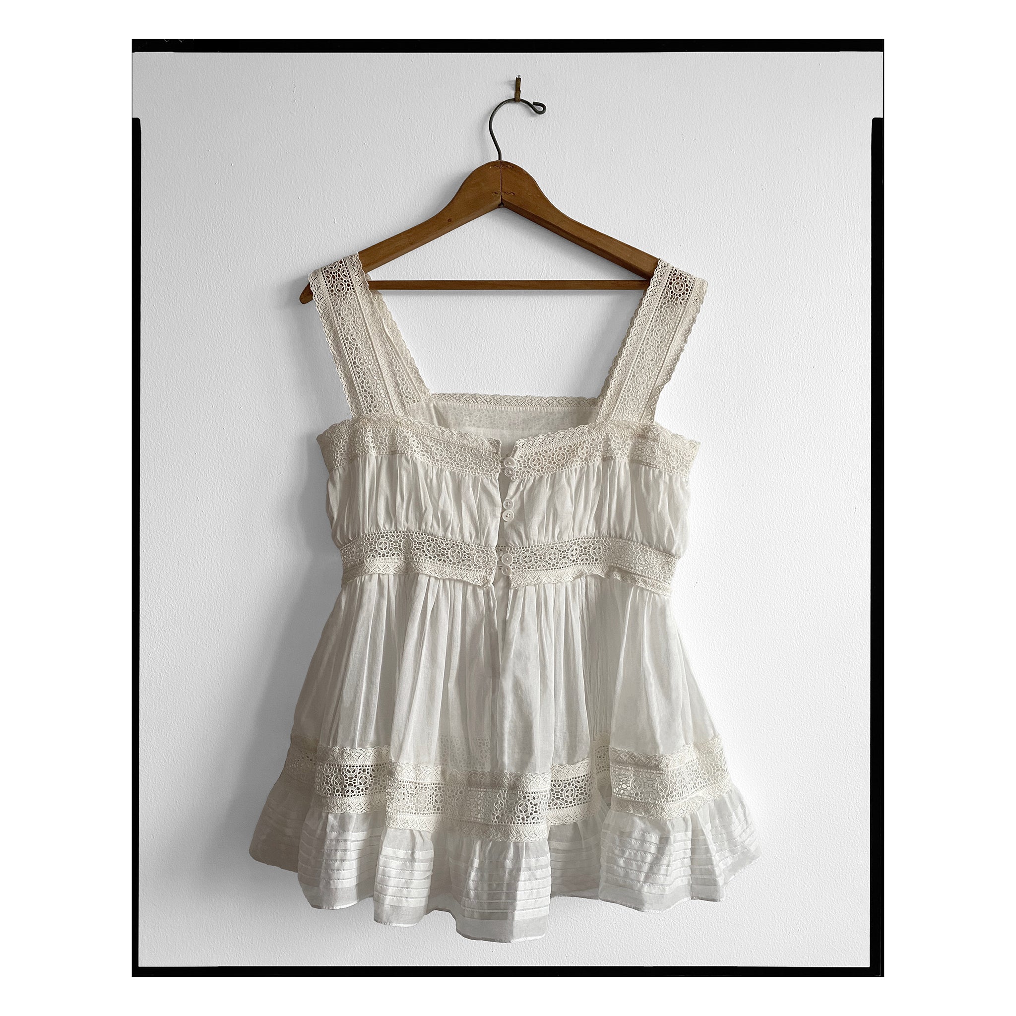 Broderie Anglaise Strappy Peplum Top