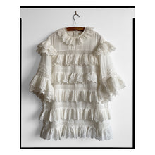 Load image into Gallery viewer, Broderie Anglaise Ruffled Shift Dress
