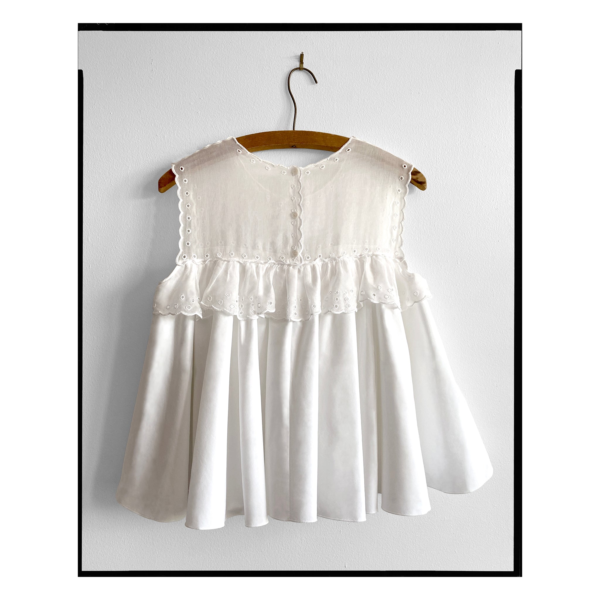 San Gallo Organdy Yoke Poplin Swing Top