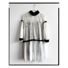 Load image into Gallery viewer, White Organic Cotton Tulle Tunic Dress
