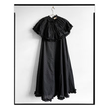 Load image into Gallery viewer, Black Mixed Eyelet Capelet Maxi Dress
