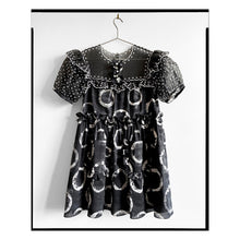 Load image into Gallery viewer, San Gallo Organdy Yoke Dot Puff Sleeve Mini Dress
