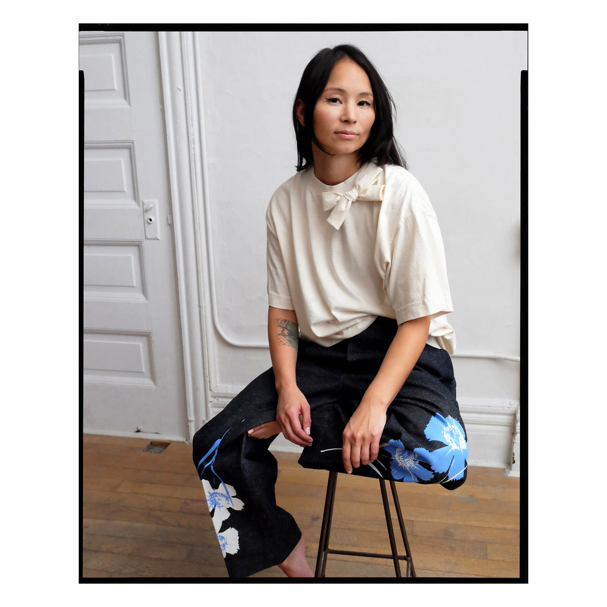 American Cotton Single Bow Tee